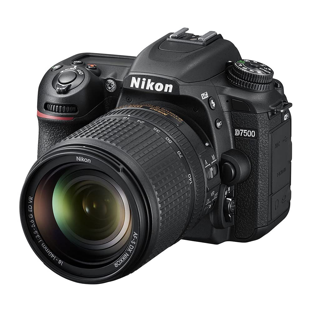 Nikon D7500 + AF-S DX NIKKOR 18-140 VR Juego de cámara SLR 20.9 MP CMOS 5568 x 3712 Pixeles Negro - Cámara digital (20.9 MP, 5568 x 3712 Pixeles, CMOS, 4K Ultra HD, Pantalla táctil, Negro)