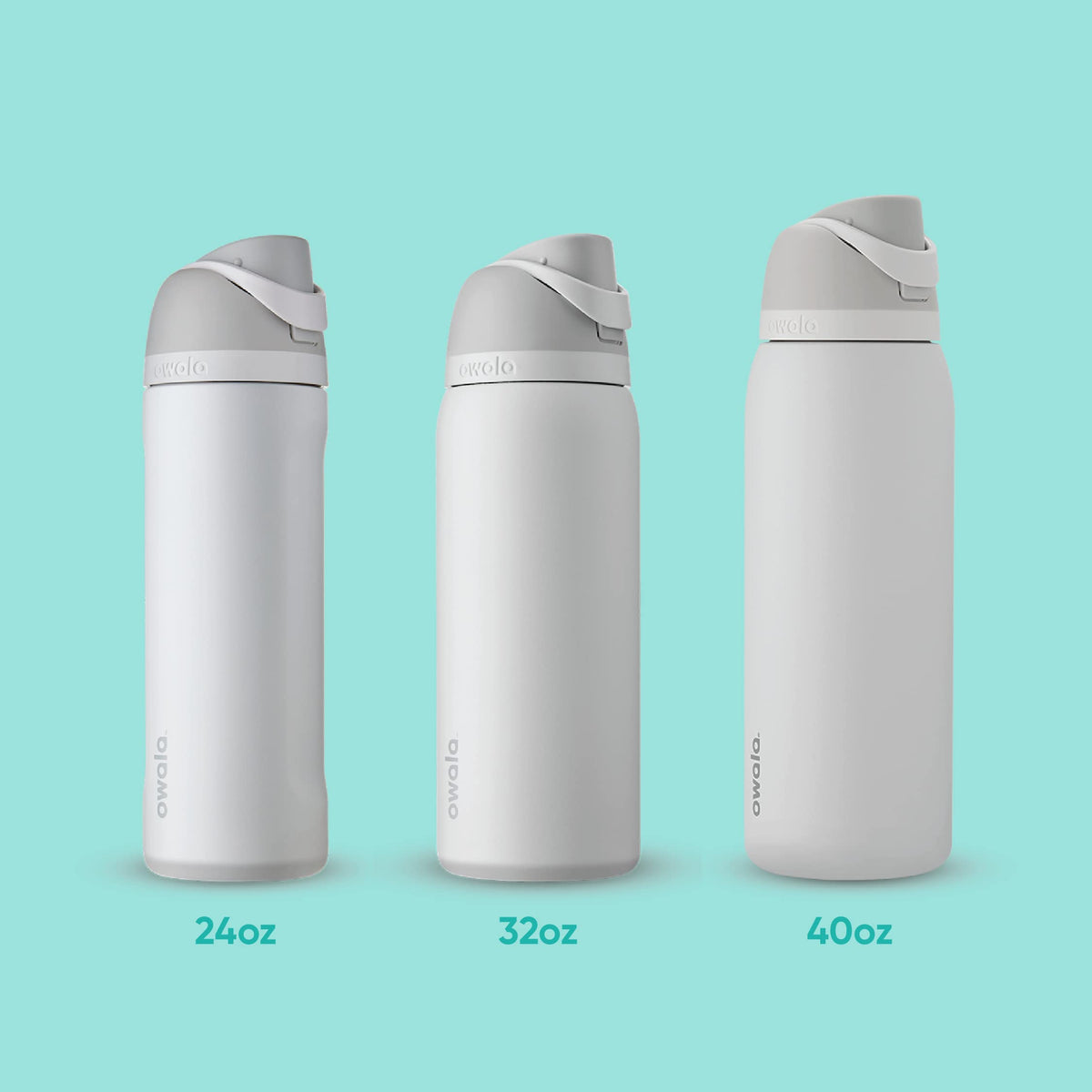 Owala FreeSip Botella de acero inoxidable aislada con popote, botella de agua deportiva libre de BPA, ideal para viajar, 40 oz, Muy, Muy Oscuro