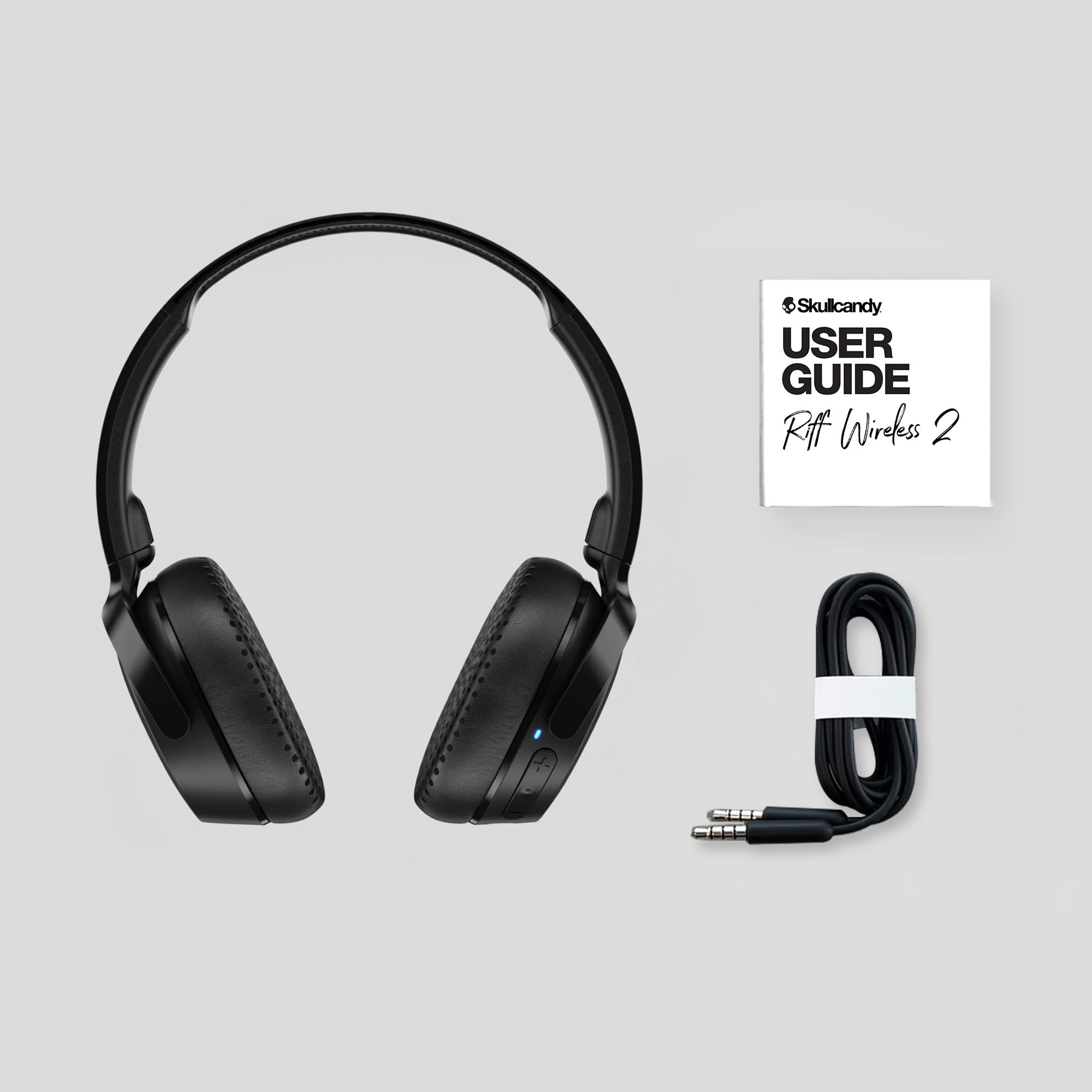 Audífonos Skullcandy Riff 2 On-Ear Inalámbricos, 34 Horas de Batería, Micrófono, Compatibles con iPhone, Android y Dispositivos Bluetooth, Negro