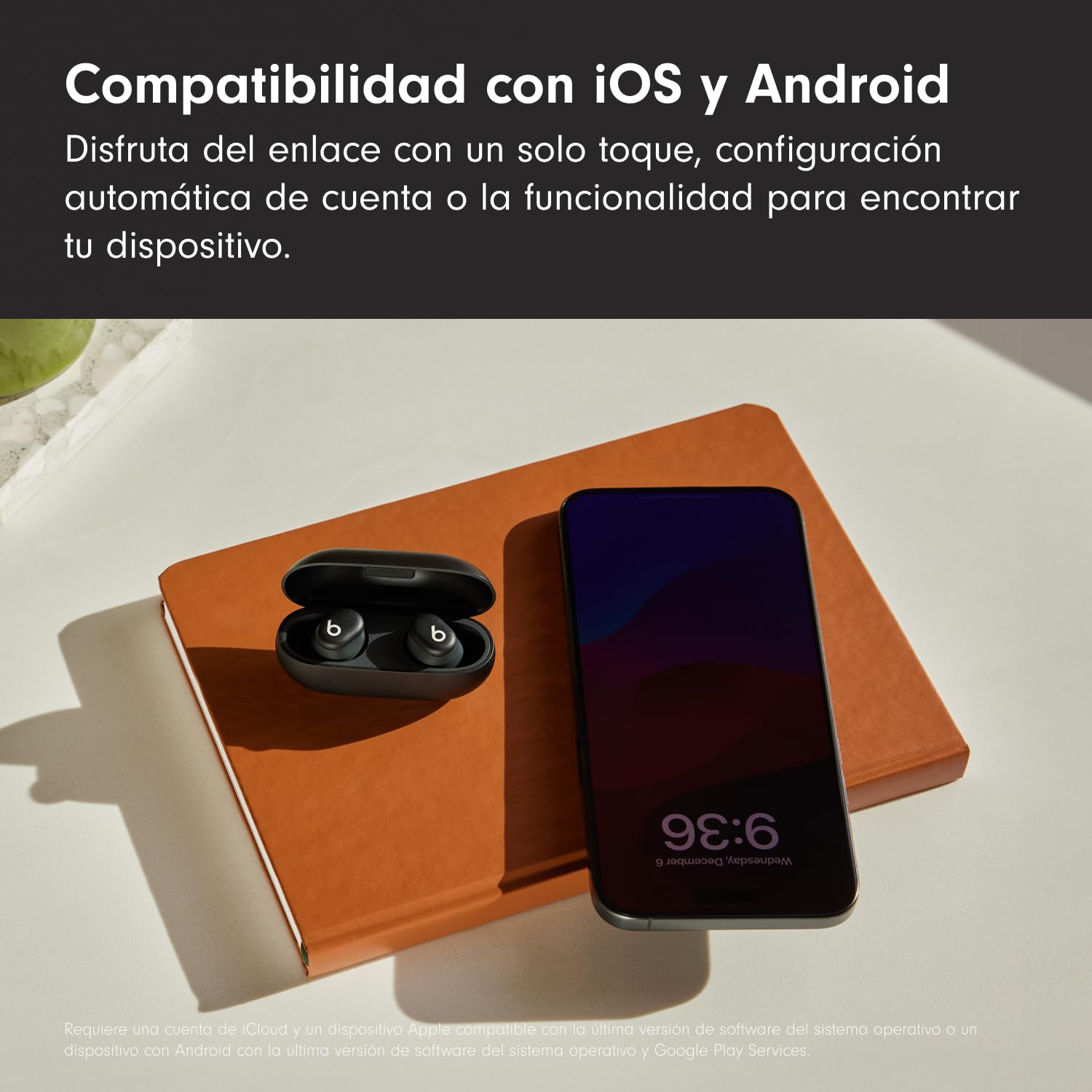 Beats Solo Buds - Audífonos inalámbricos Bluetooth 12 Horas de Compatibilidad con Apple y Android Micrófono Integrado, Gris tormenta