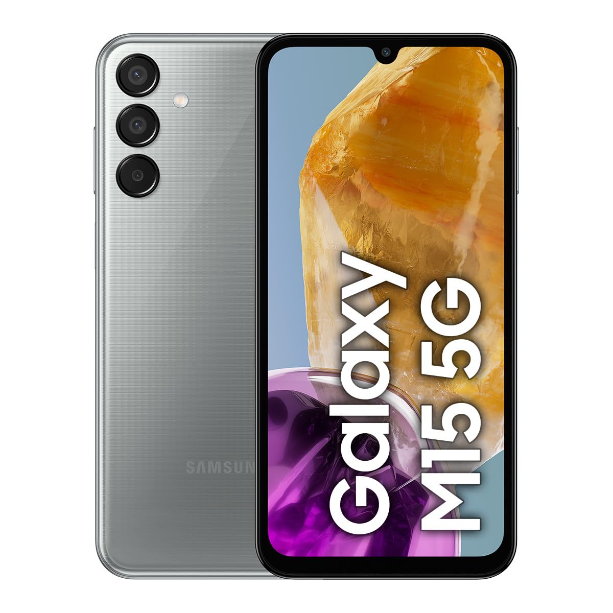 SAMSUNG Celular Galaxy M15 5G Gris 4GB RAM 128GB, Nacional con Garantía