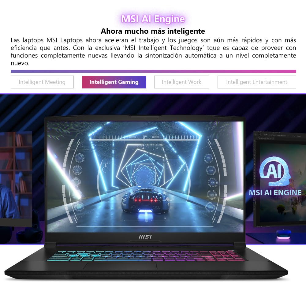 MSI Laptop Gaming Katana A17 | AI Ryzen 9-8945HS | Nvidia GeForce RTX4070 | 32GB RAM 1TB SSD |17.3" FHD | Teclado en español