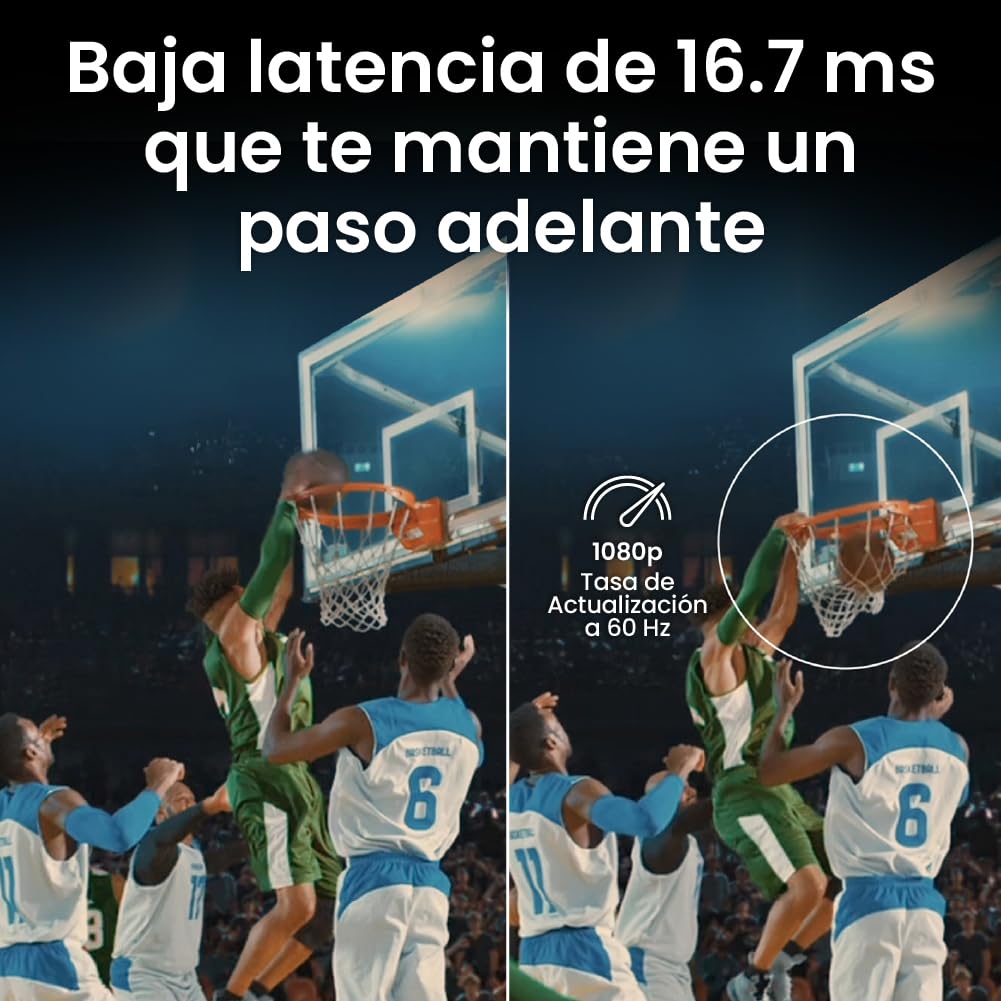 BenQ Proyector TH575C para Entretenimiento en casa 1080p 3800 lúmenes de Alta luminosidad, 16.7 ms de Baja latencia para Videojuegos, Modos de Cine, Deportes y Juegos, corrección automática Vertical