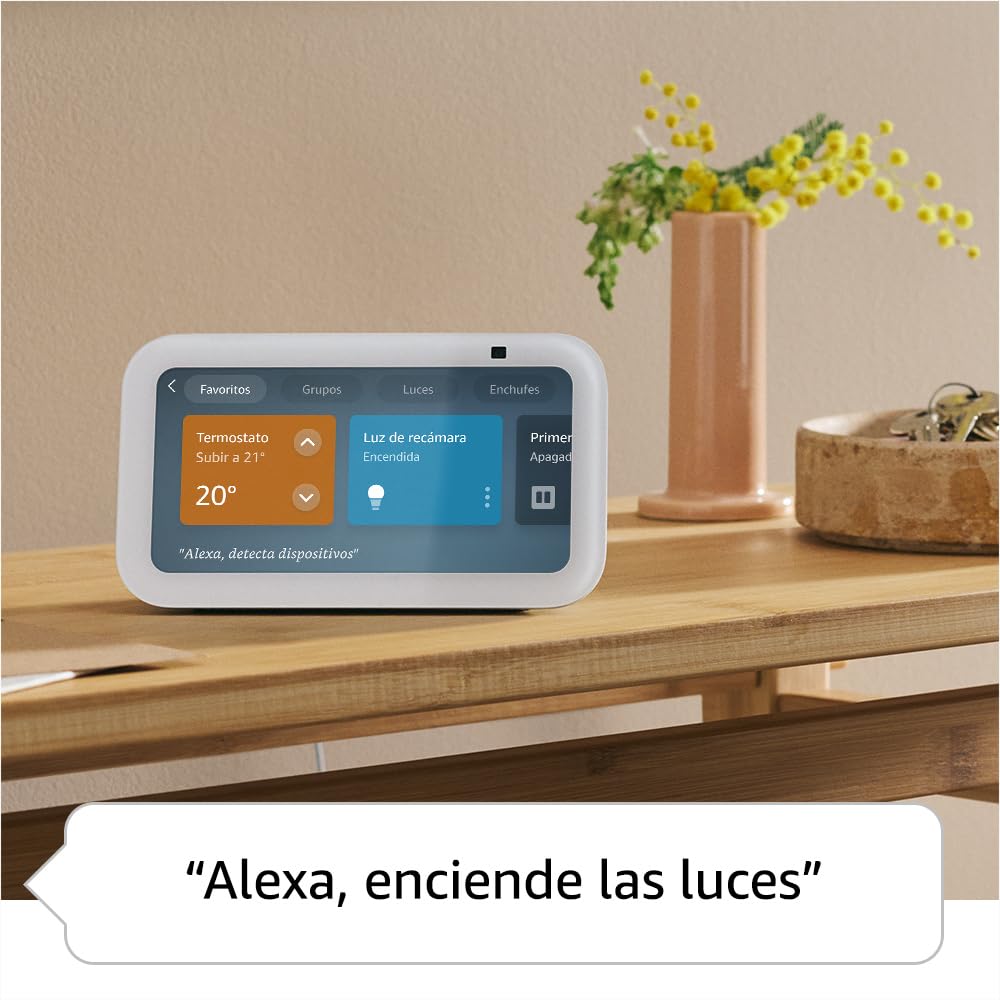 Amazon Echo Show 5 (modelo más reciente), Pantalla inteligente con graves más profundos y sonido más claro, Azul claro, con el Acceso Anticipado de Alexa+