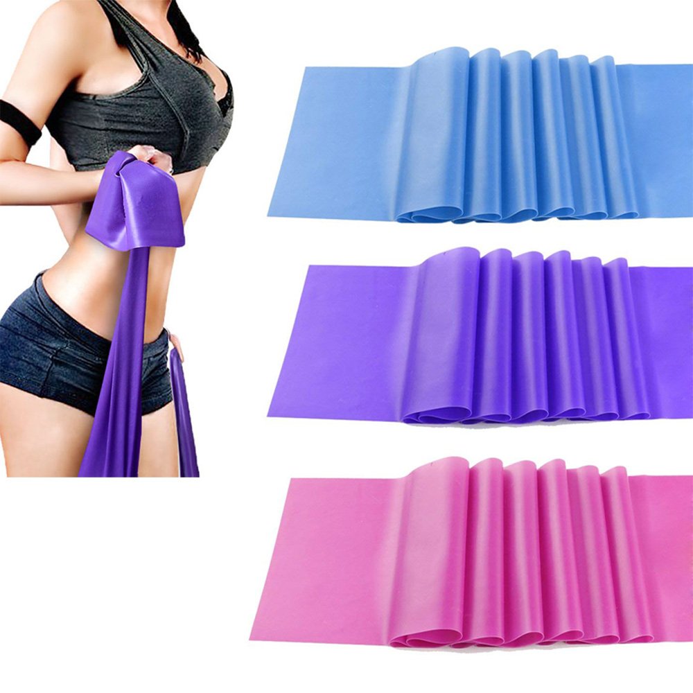 Jasinber Bandas Elásticas, 3 Unidades Bandas de Resistencia para Yoga，Pilates, Gimnasio, Entrenamientos (150 CM)