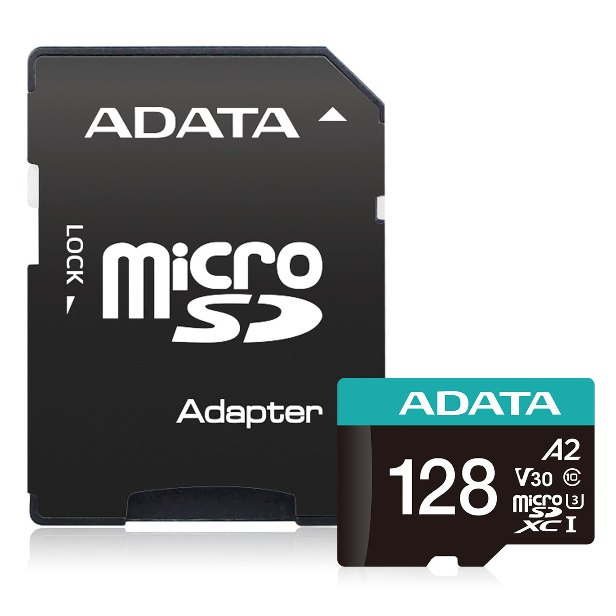 ADATA Premier Pro - Tarjeta de Memoria microSDXC (128 GB, UHS-I, U3, V30, Clase 10, A2, MircoSD, con Adaptador, AUSDX128GUI3V30SA2-RA1)