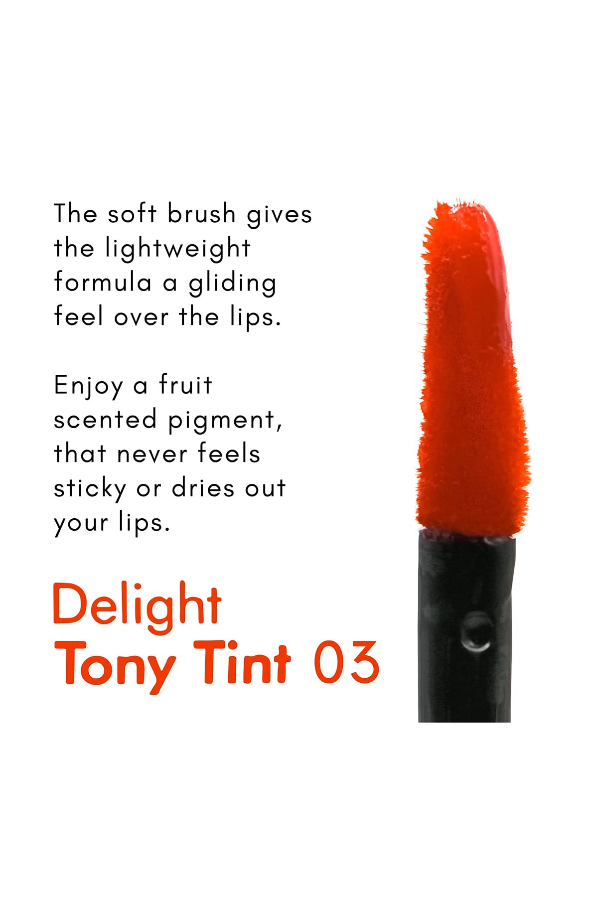TONYMOLY Tint 03 Orange Tinta Labial Coreana Naranja de Larga Duración