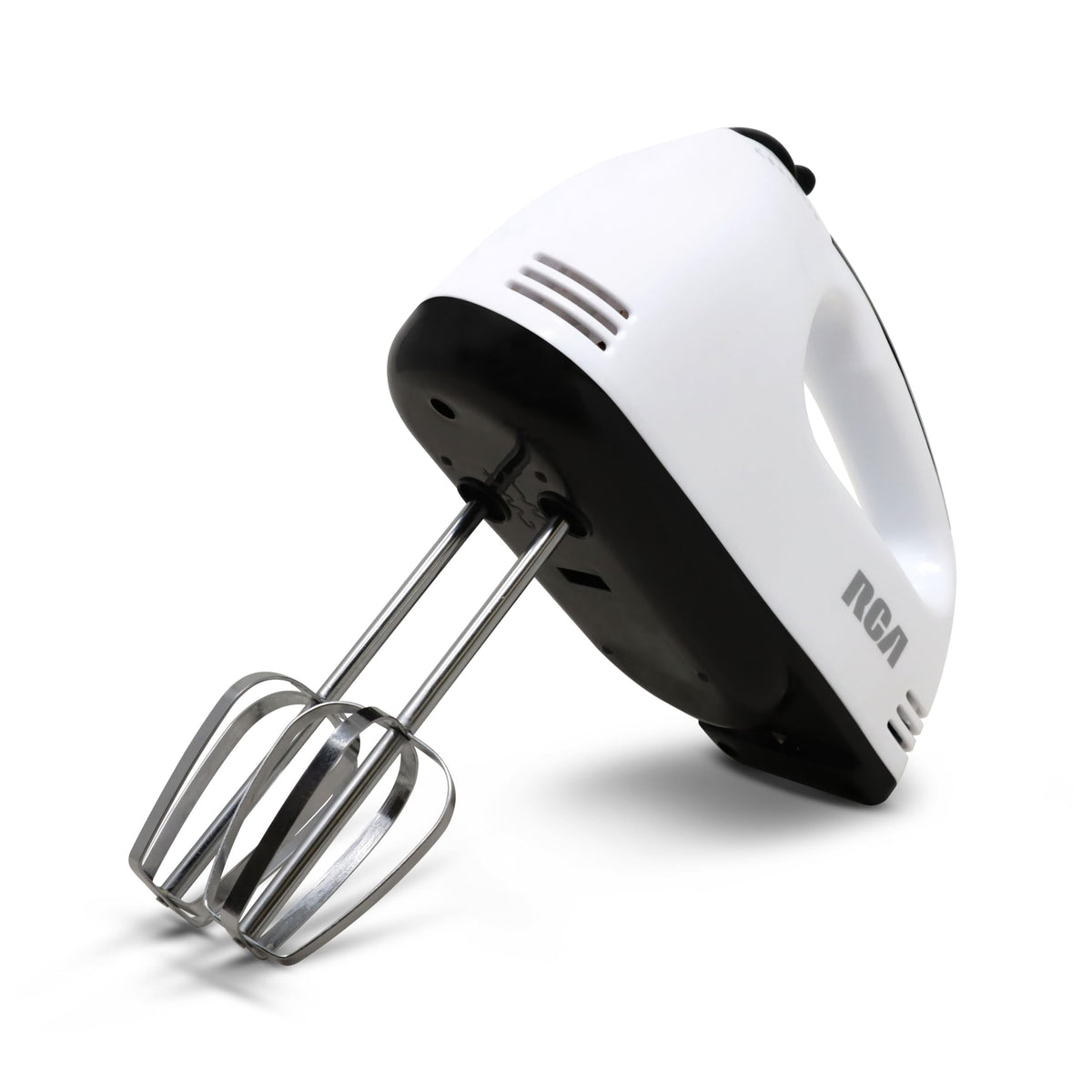 RCA Batidora de Mano RC-093 con 7 Velocidades, Motor de 100 W, Accesorios de Acero Inoxidable, Diseño Compacto, Portátil y Ligero, Ideal para Repostería, Mezclar Masa y Preparación de Alimentos.