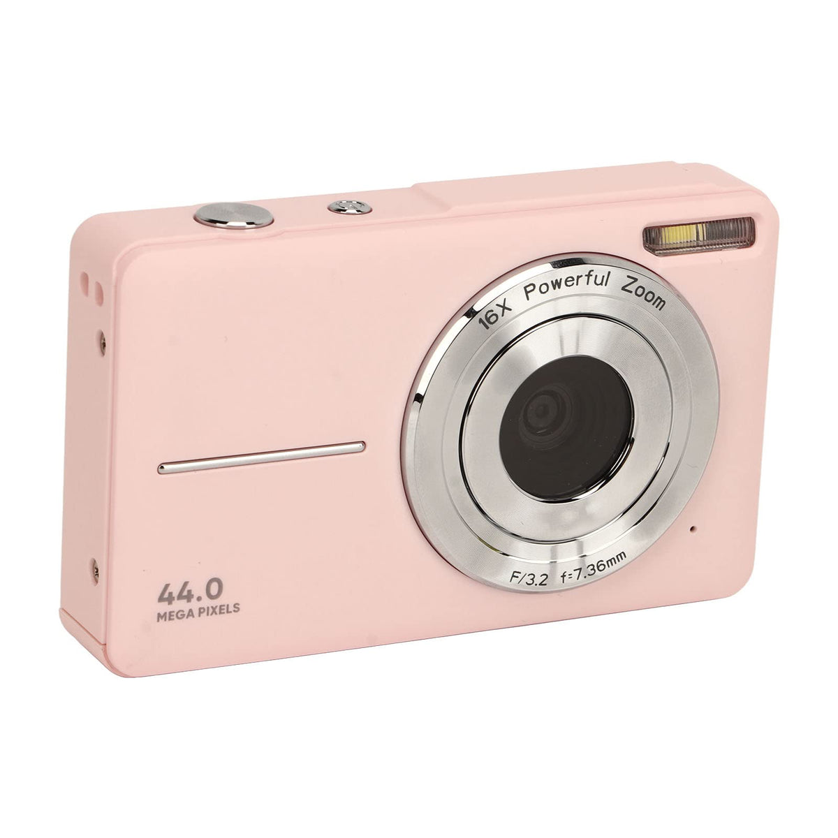 Yunseity Cámara Digital, HD 1080P 44MP Vlogging Camera para Niños Videocámara con Pantalla de 2,4 Pulgadas, Zoom 16X Autofocus Compacto Portátil Mini Camera Regalos para Estudian (Rosa)