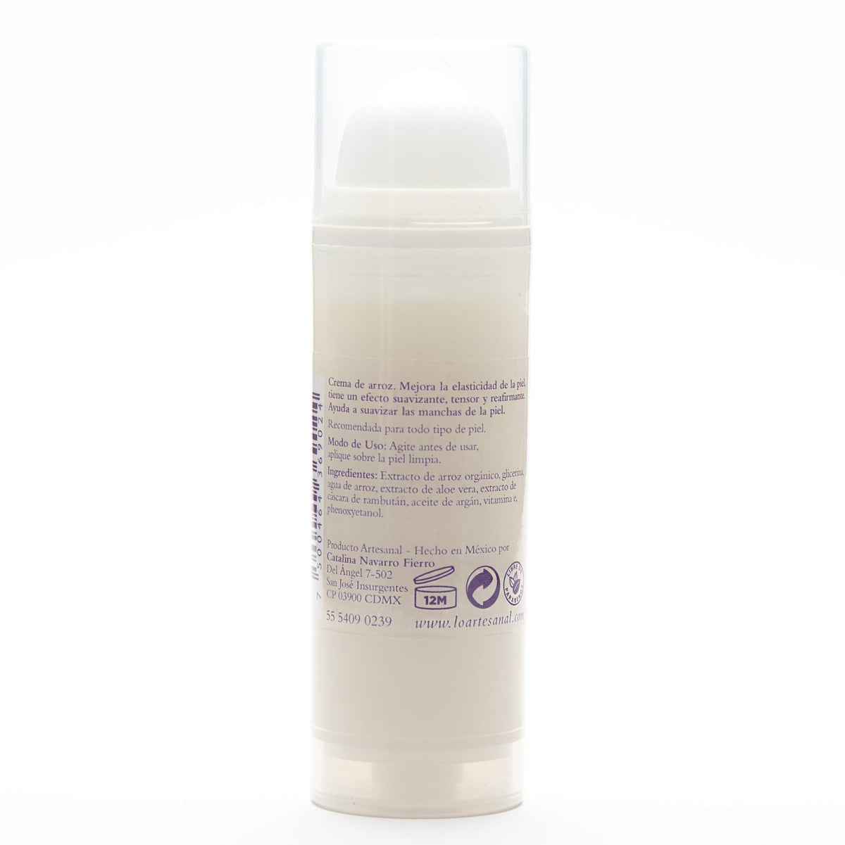 Crema Facial de Arroz, Descanso Perfecto, para uso Nocturno. Antioxidante, Hidratante, Nutritiva. Protege, hidrata y mejora el aspecto del cutis. Suaviza arrugas y manchas.