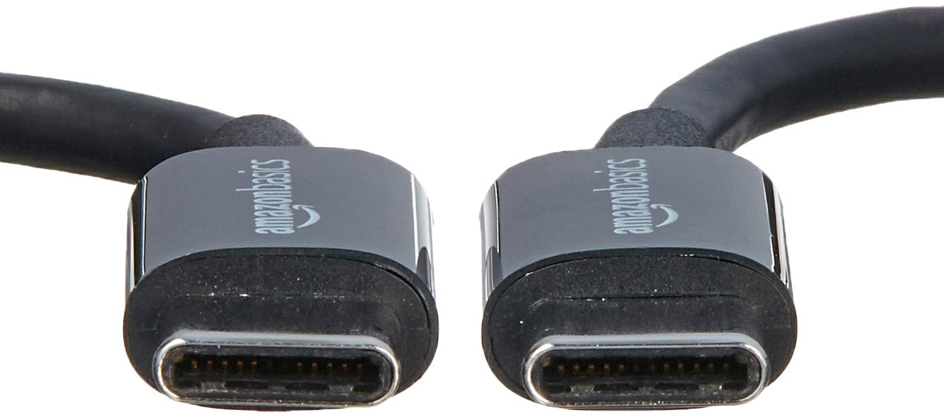 Amazon Basics Cable de cargador rápido USB-C a USB-C 2.0, velocidad de 480 Mbps, certificado USB-IF, para Apple iPhone 16/15, iPad, Samsung Galaxy, tabletas, portátiles, 6 pies, negro