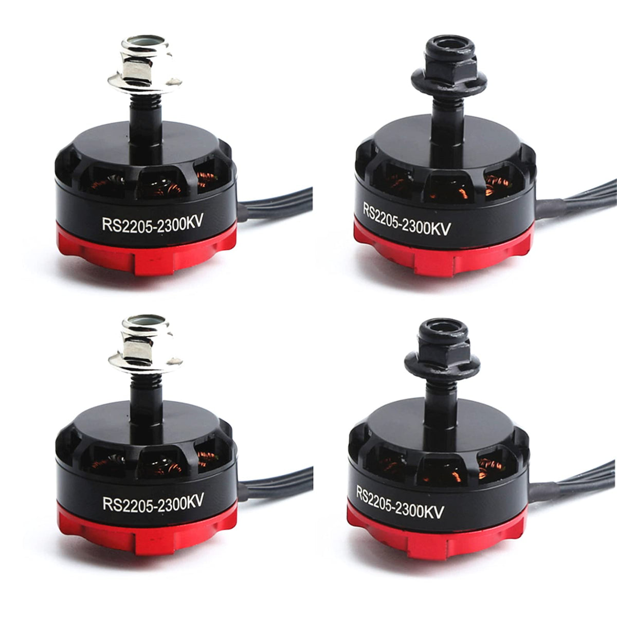 Motor sin escobillas 2205 2300KV, 4 Uds.rotación inversa y Motor de rotación hacia adelante para multicóptero de Dron de carreras de control remoto FPV