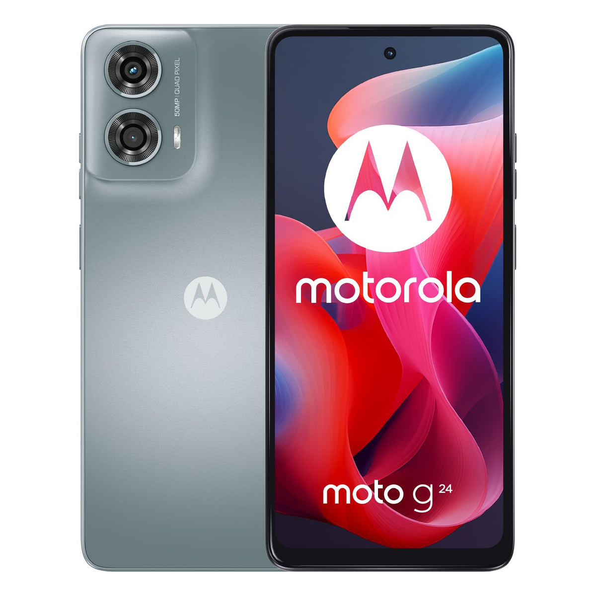 Motorola G24 Gris (4GB RAM/128GB), 50MP, Celular Desbloqueado