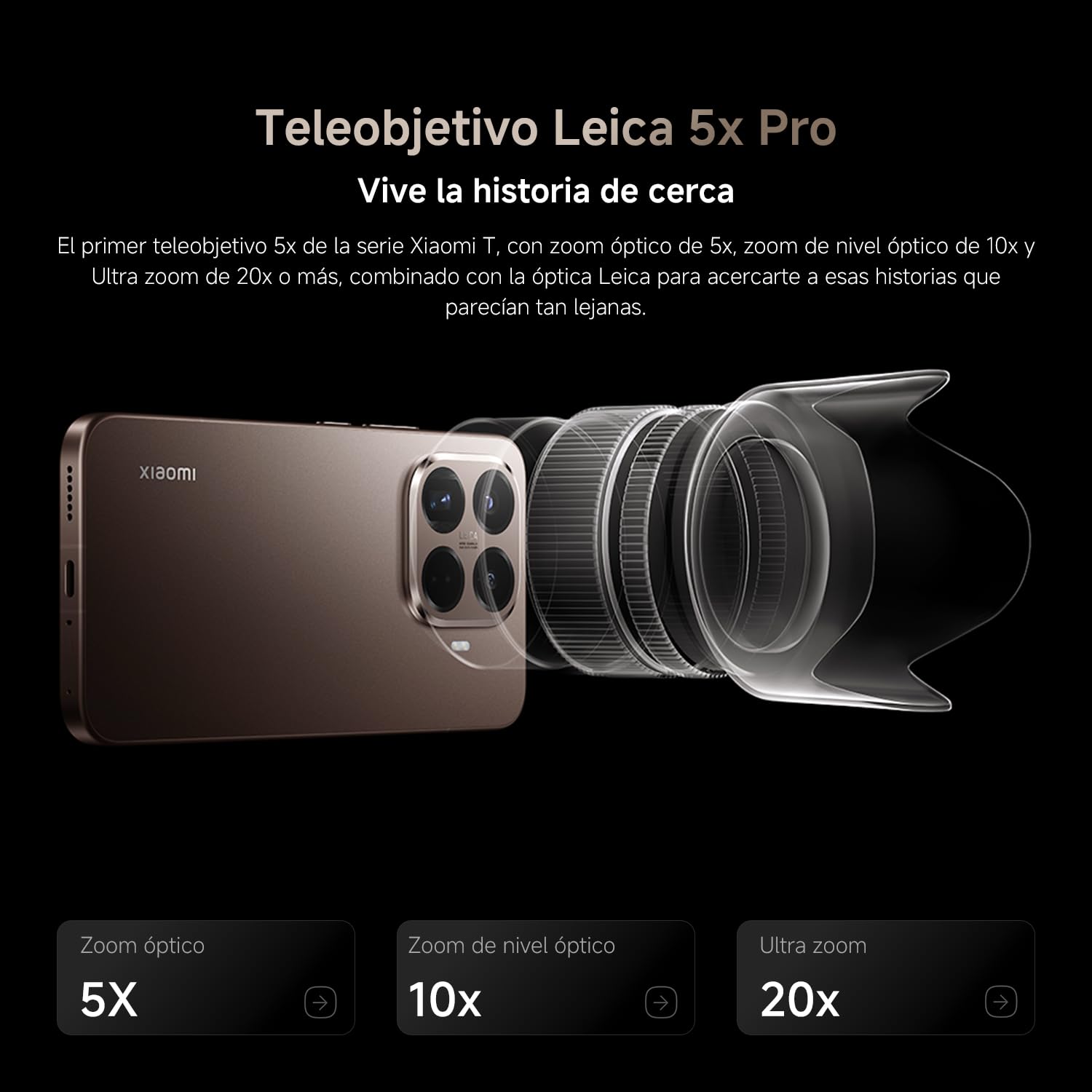 XIAOMI 15T Pro Celular 12GB RAM+512GB ROM Dorado Moca Cámara de 50MP