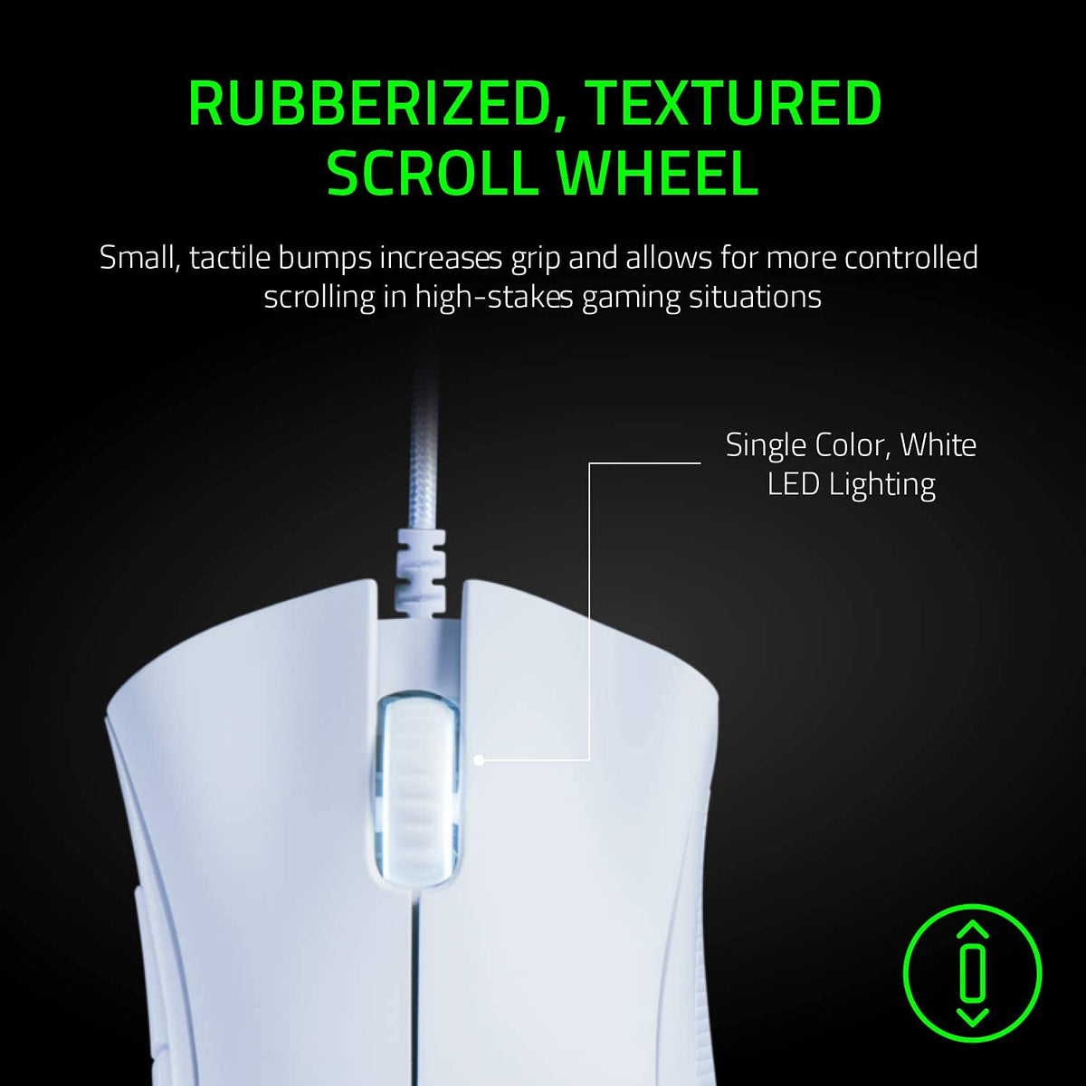 Razer DeathAdder Essential Mouse para videojuegos: Sensor óptico de 6400 DPI - 5 botones programables - Interruptores mecánicos - Empuñaduras laterales de goma - Blanco mercurio (renovado)