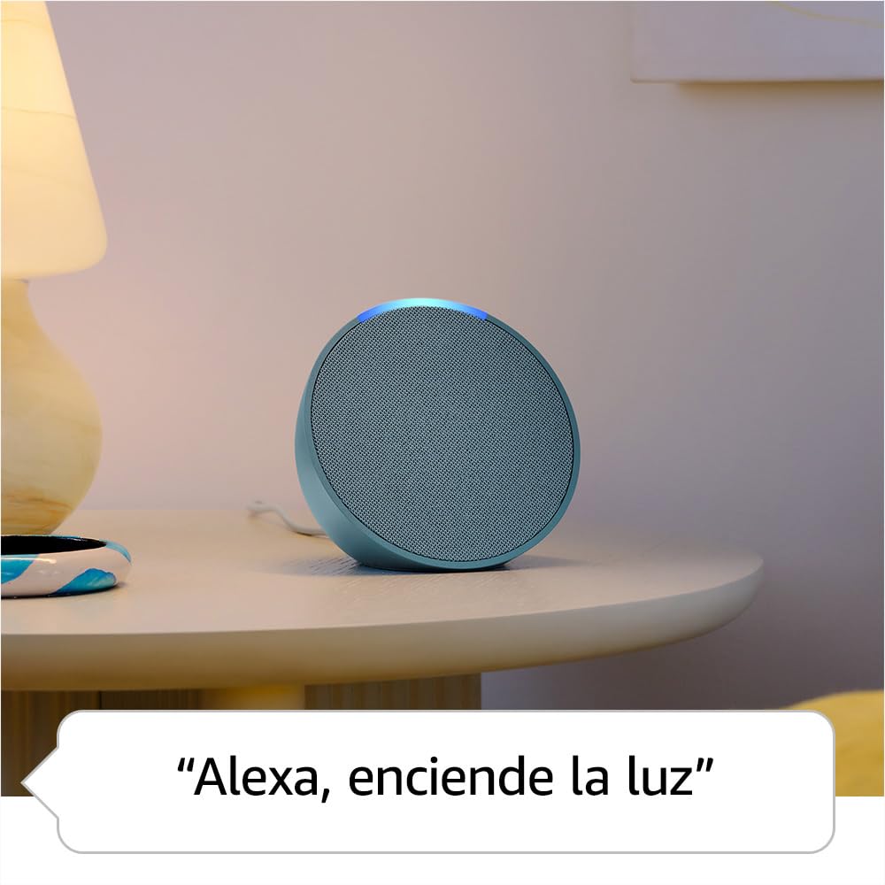 Amazon Echo Pop (modelo más reciente): nuestra bocina más pequeña que se adapta a cualquier habitación (negro), con el Acceso Anticipado de Alexa+