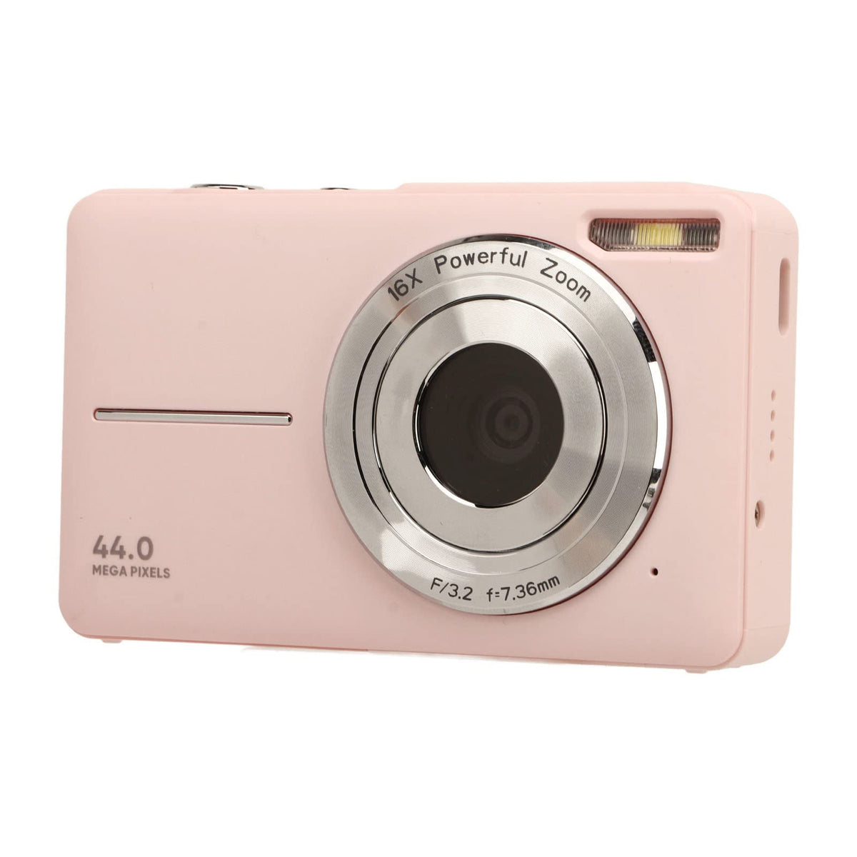 Yunseity Cámara Digital 1080P, Zoom 16X, Enfoque Automático, Antivibración, Cámara Digital para Niños, Pantalla de 2,4 Pulgadas, Cámara Digital de Bolsillo de 700 MAh con Flash, (Rosa)