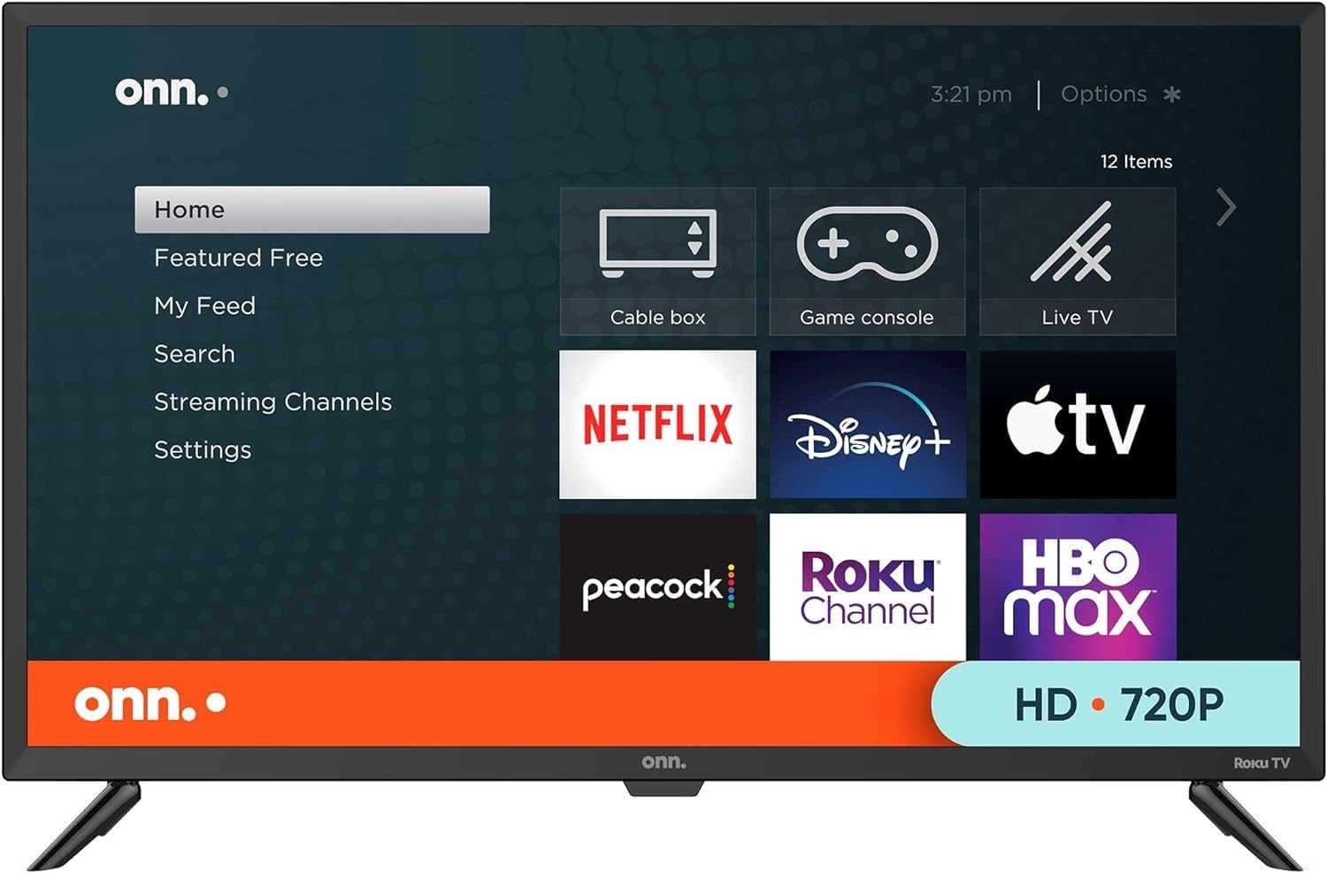 LUBL ONN Smart TV de 32" Pulgadas, LED 720p HD, 60 Hz Frecuencia Actualizacion, Audio Dolby Digital Plus | 100012589