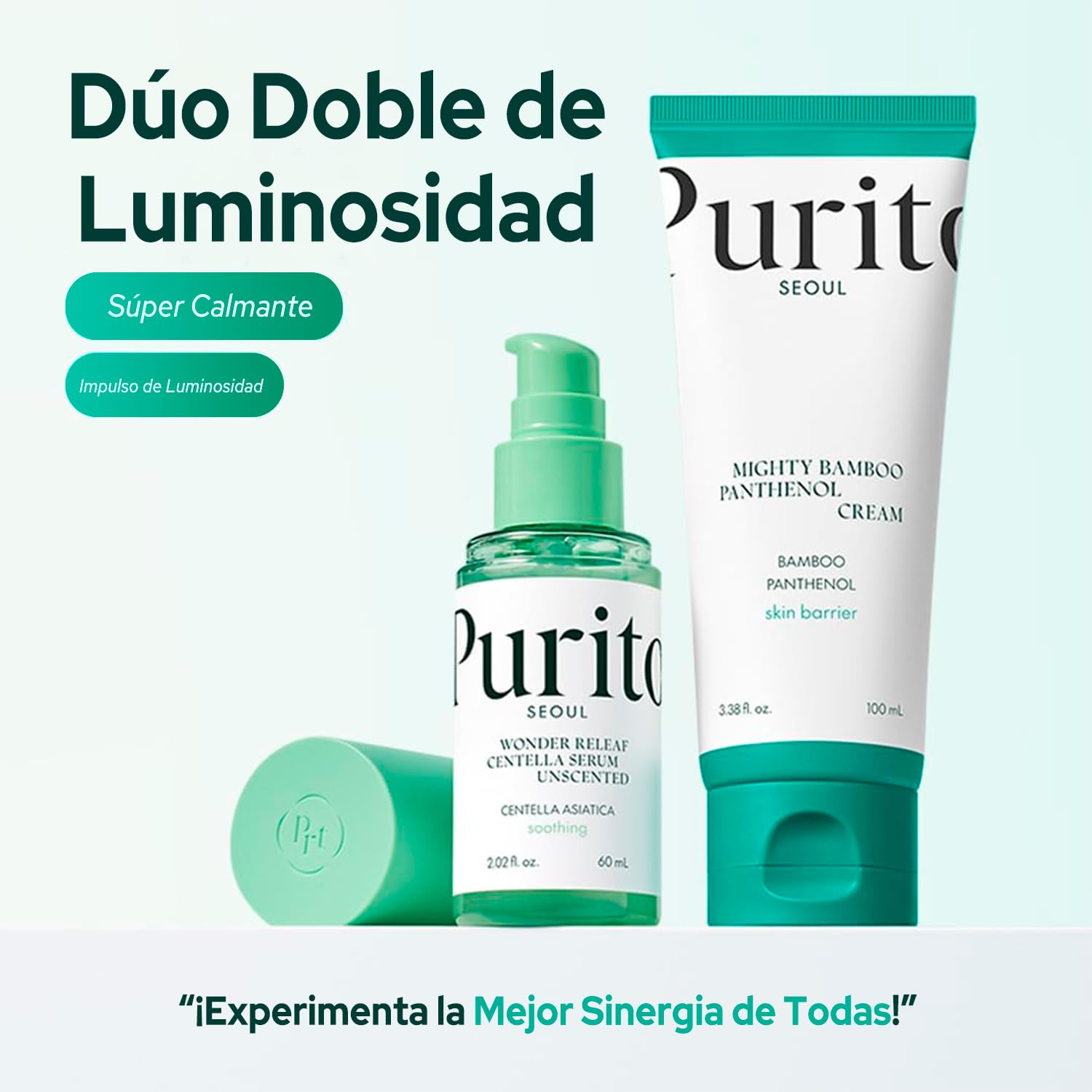 PURITO serum facial con centella asiatica 60 ml - suero hidratante calmante sin fragancia - serum coreano k beauty para piel sensible