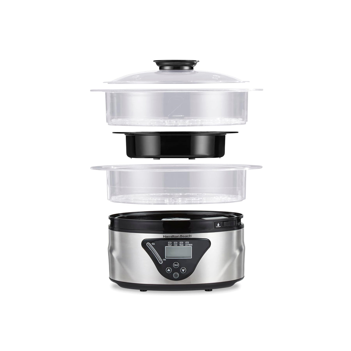 Hamilton Beach 37530Z/ Vaporera y Arrocera Digital/Bandejas Apilables/Capacidad de 5.2L