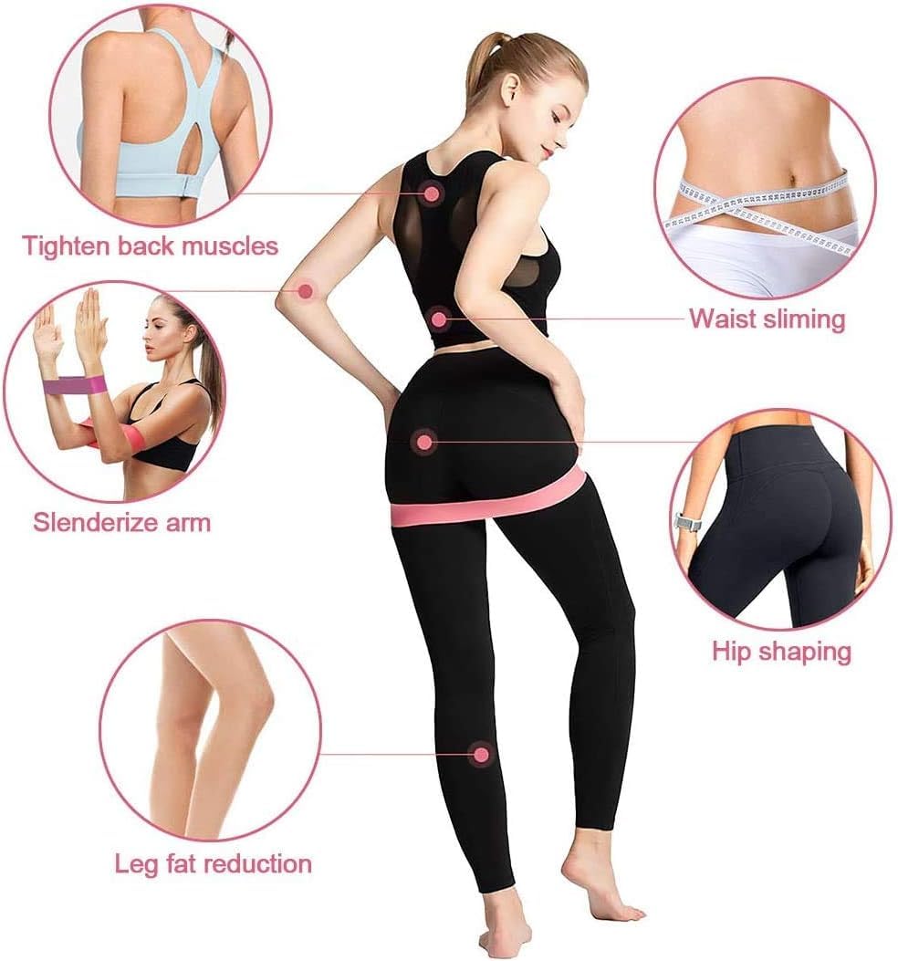MYDEAR Bandas De Resistencia Elásticas con 5 Niveles Ejercicios Cintas Elasticas Fitness de Látex Natural, Bandas Elasticas Musculacion para para Yoga, Pilates, Crossfit, Estiramientos