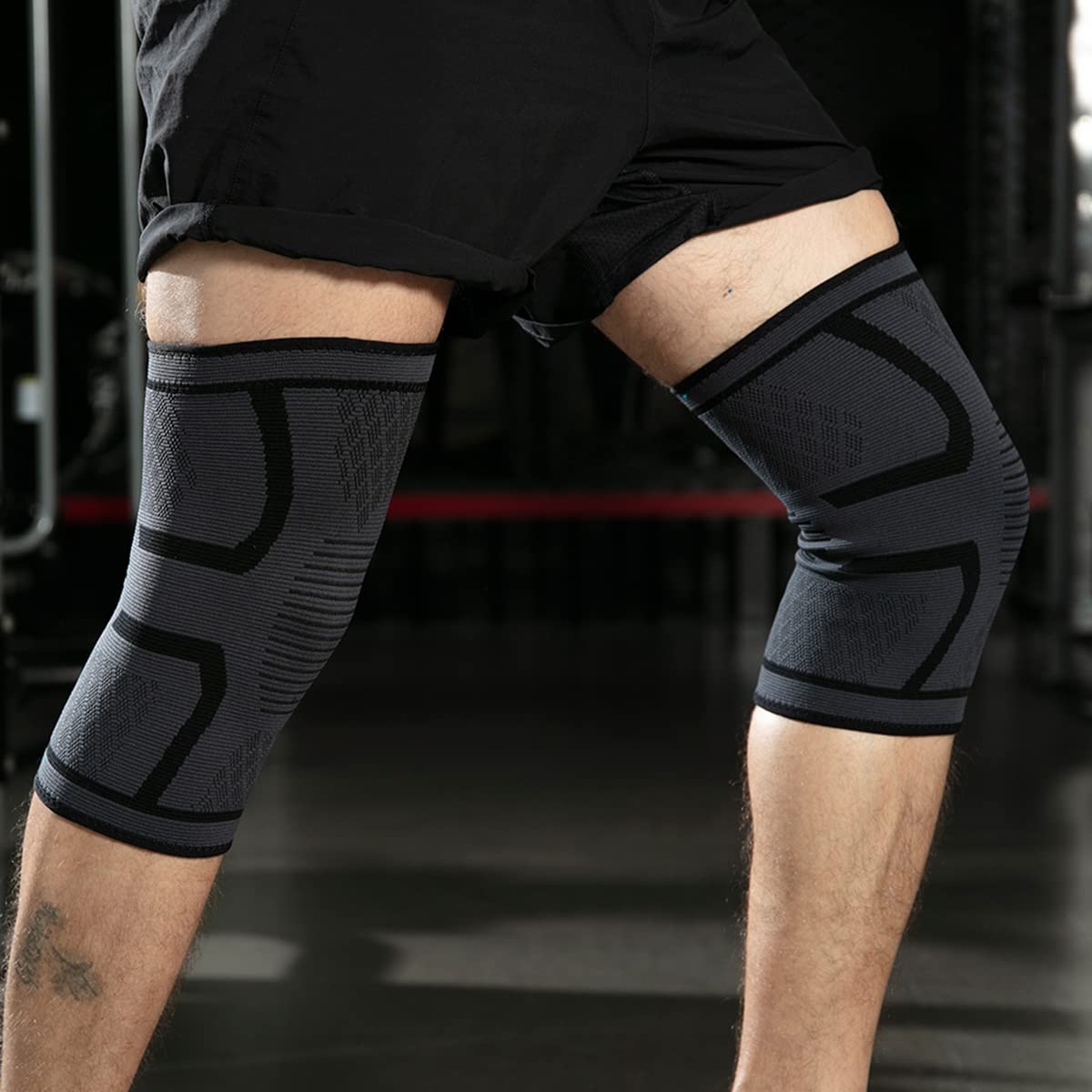 DQST - 1 Par de Rodilleras Deportivas, Rodilleras Elásticas Antideslizantes, Protege tus Rodillas，Adecuado para Voleibol, Baloncesto, GYM, Correr, Ciclismo de Montaña, Deportes Al Aire Libre, etc