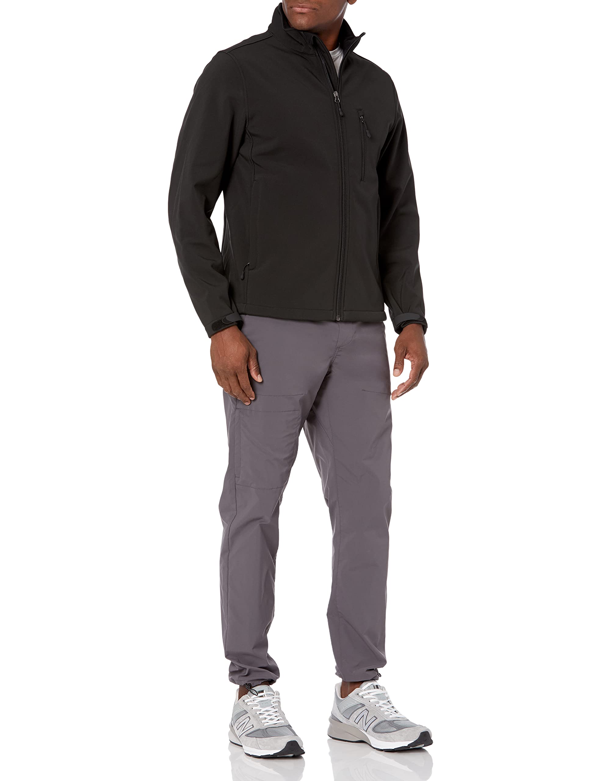 Amazon Essentials - Chaqueta softshell resistente al agua para hombre, color negro, talla XG