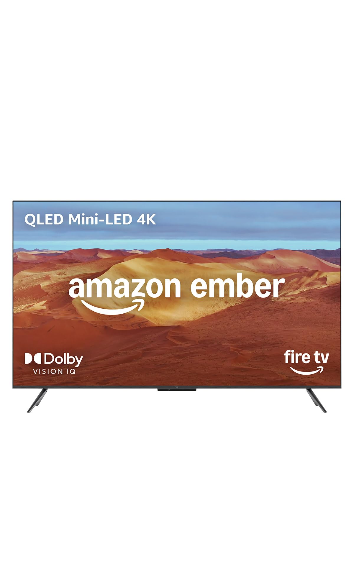 Televisión inteligente Amazon Ember Serie Mini-LED de 55" de QLED UHD en 4K, Dolby Vision IQ, modo juego de 144 Hz, fondo ambiental y manos libres con Alexa (modelo más reciente)