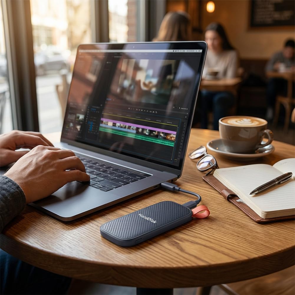 SSD externo portátil de 2 TB, unidad de estado sólido USB 3.1, almacenamiento externo móvil para uso diario, B