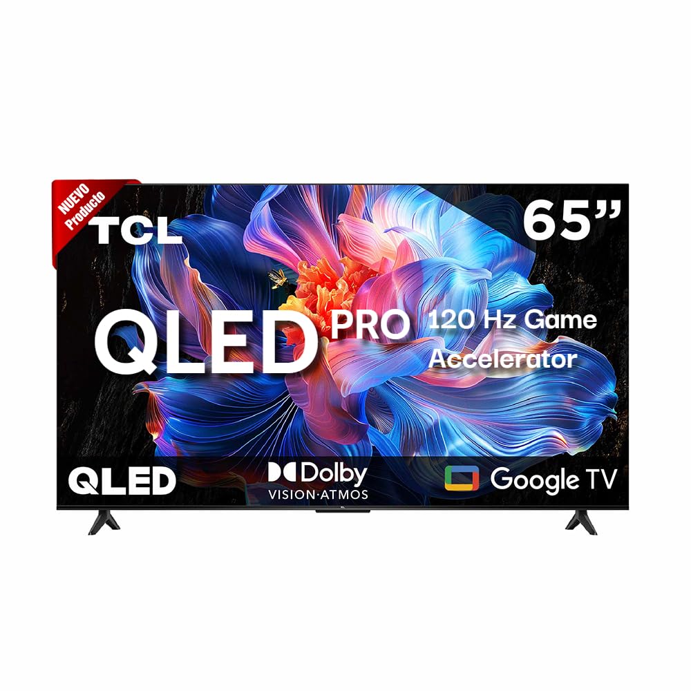 TCL Smart TV Pantalla 65" 65Q5K Google TV QLED 4K Google Assistant | Hands Free Voice Control | Alexa | VisionHDR10+| AiPQ™ | Micro Dimming | NITS350 | Panel 60 Hz