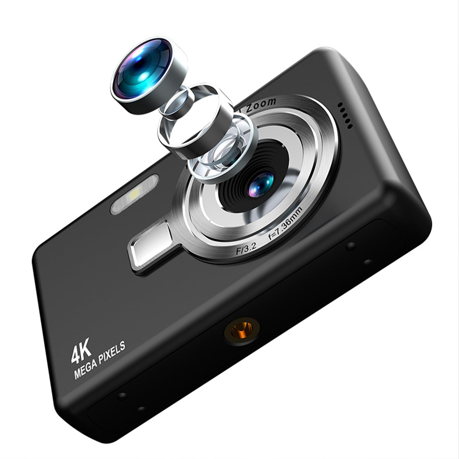 Cámara digital 1080P 96 MP, cámara de video fácil de usar para fotos al aire libre o reuniones memorables