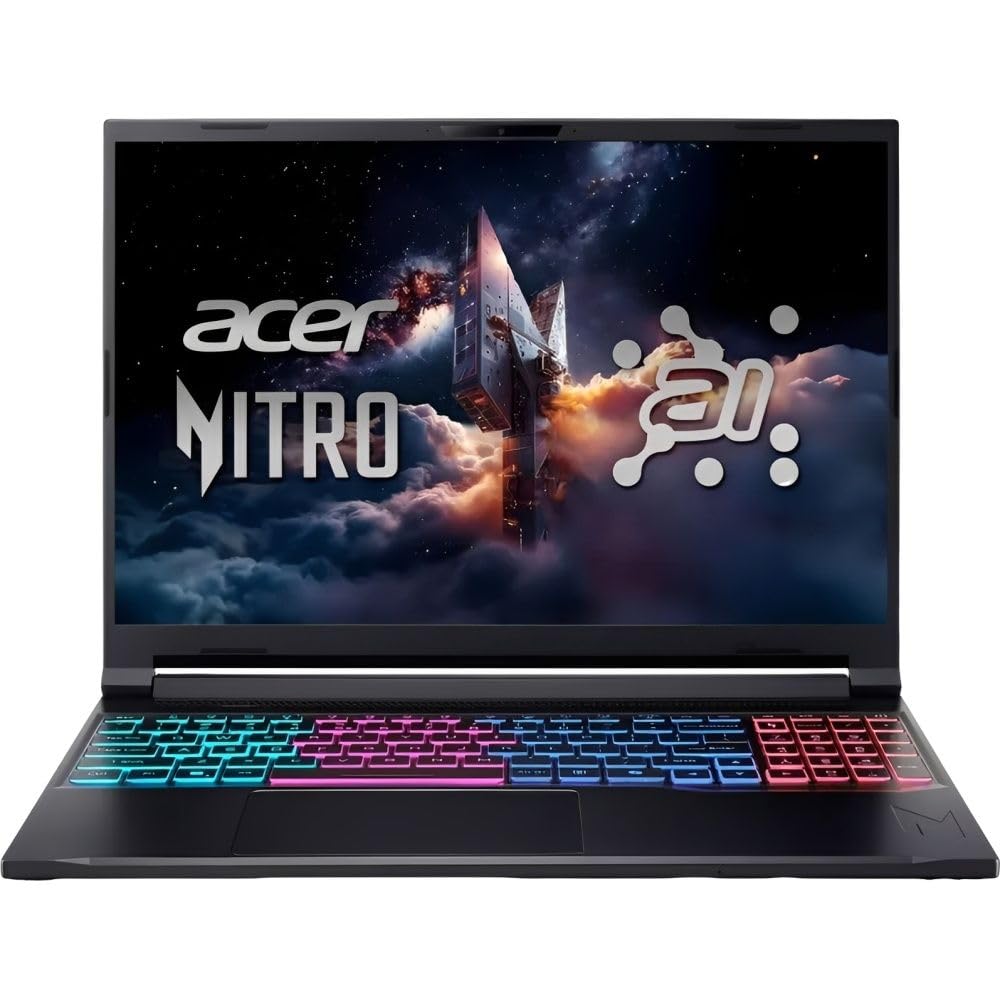 Acer Nitro V 16S AI Laptop Gaming, Ryzen™ 7 260, 16" WQXGA 180Hz IPS, NVIDIA® RTX 5070 8GB, 16GB RAM, 1TB SSD, Windows 11, Teclado RGB 4 Zonas, Negro Obsidiana