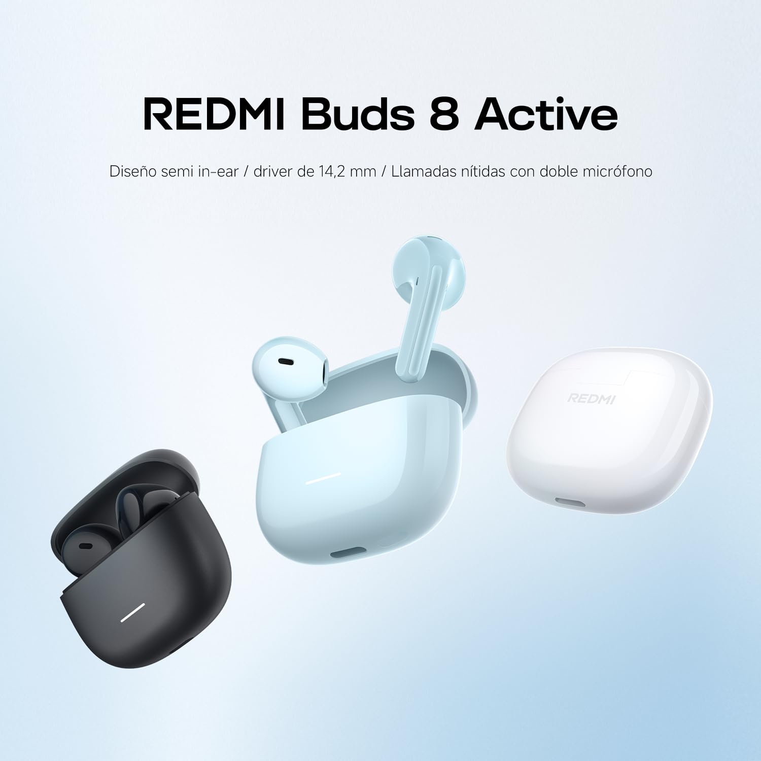 XIAOMI REDMI Buds 8 Active, TWS Semi-intraauriculares, Negro