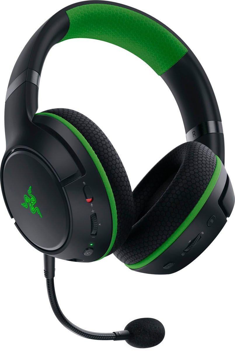Razer Kaira Pro Wireless Gaming Headset for Xbox Series X | S: TriForce Titanium 50mm Drivers - Supercardioid Mic - Dedicated Mobile Mic - EQ and Xbox Pairing - Xbox Wireless and Bluetooth 5.0 - Black (Reacondicionado)