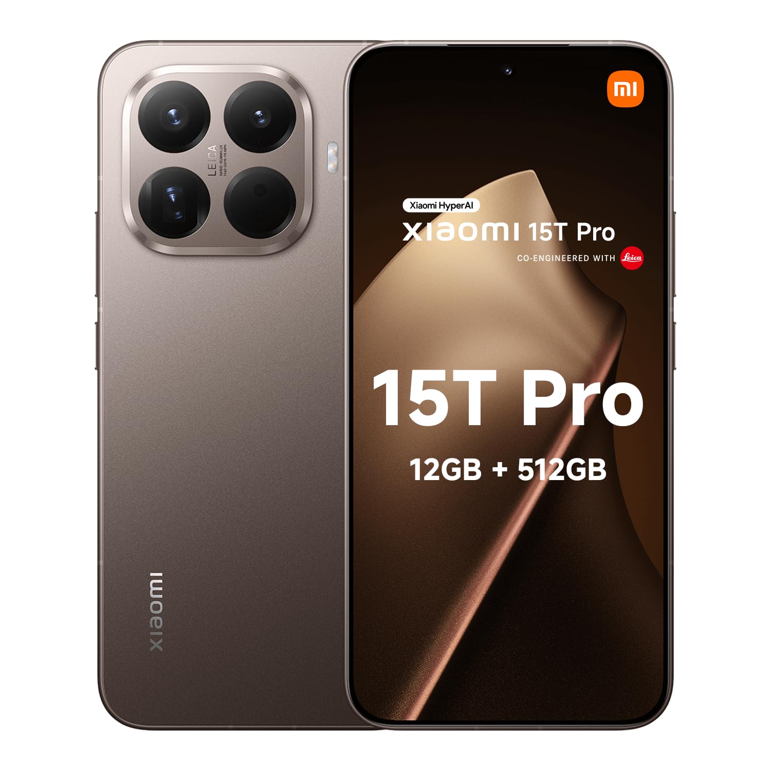 XIAOMI 15T Pro Celular 12GB RAM+512GB ROM Dorado Moca Cámara de 50MP