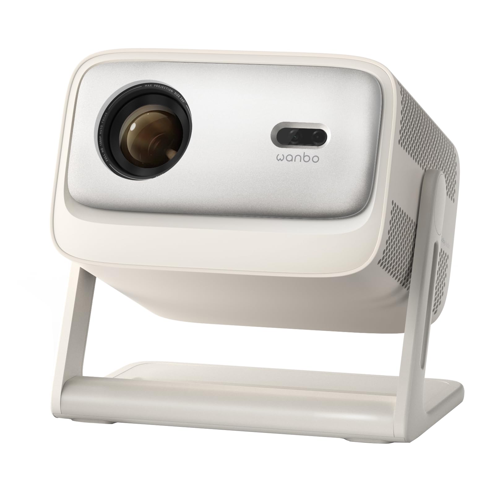 Wanbo Vali 1 Pro Proyector 4K Google TV Oficial WiFi y Bluetooth, Dolby Audio, MEMC, 1080P Nativo 900 ANSI, Enfoque Automático y Corrección Keystone, Portátil para Cine en Casa y Exterior hasta 260"