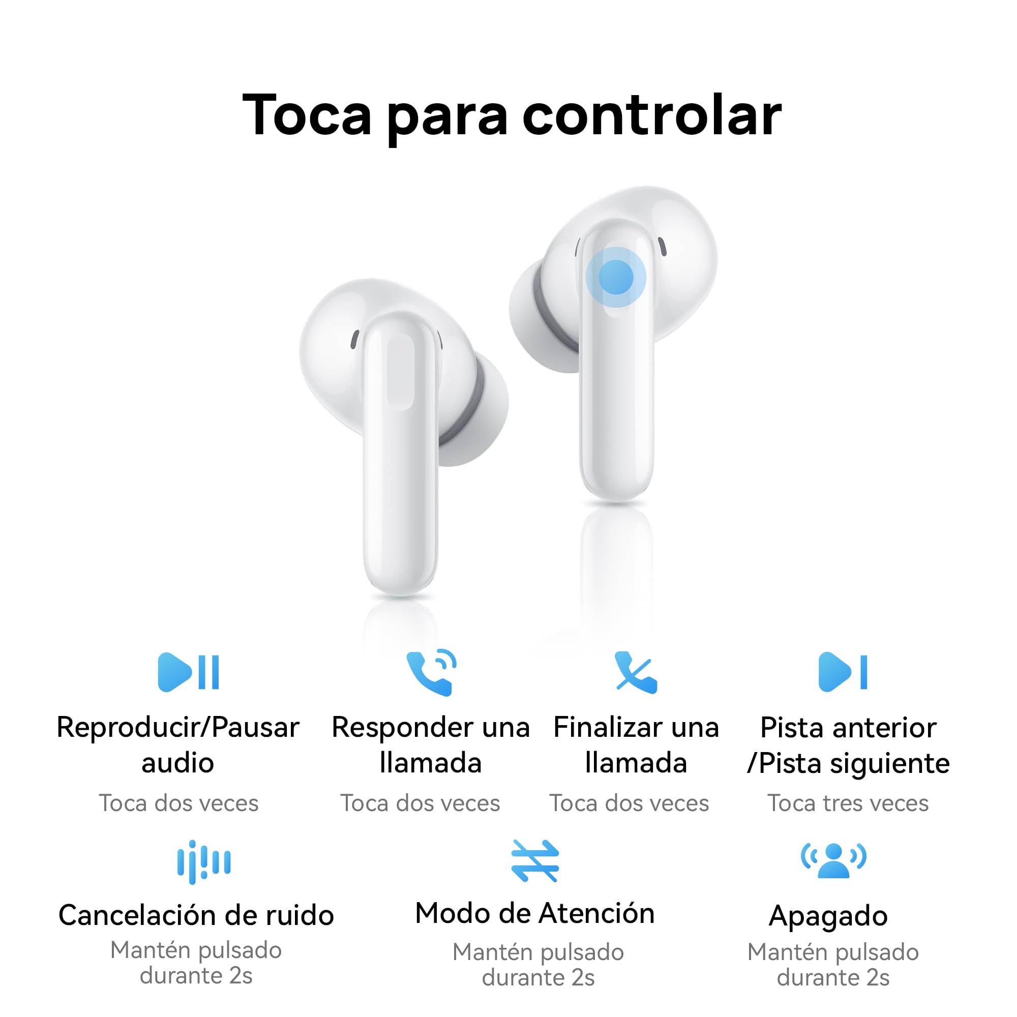 HUAWEI FreeBuds SE 4 ANC, Audífonos Inalámbricos, iOS y Android, Blanco