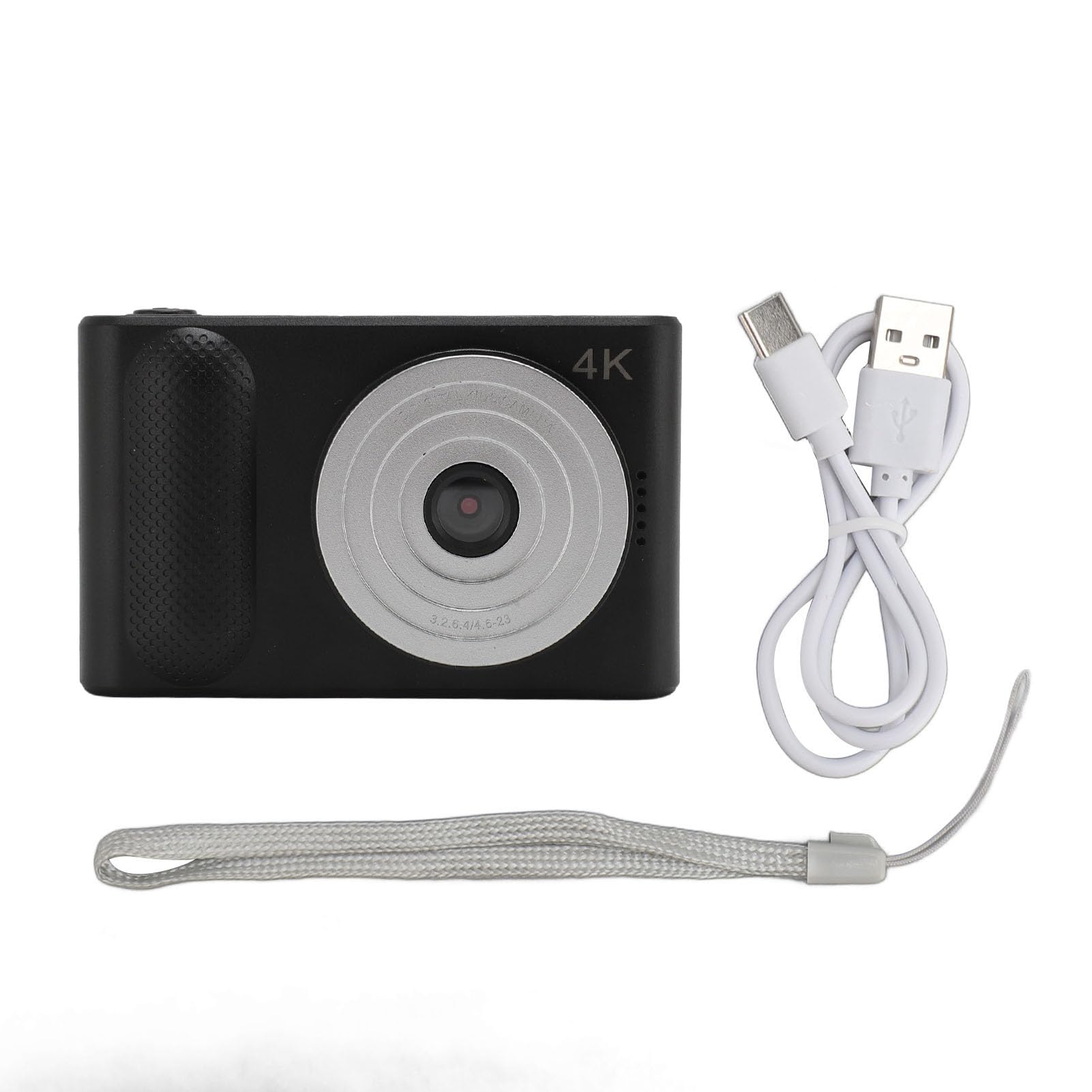 TengXiCLP Cámara Digital 4K de 48 MP, cámara réflex Micro compacta y portátil con Zoom Digital 16x y Enfoque automático, Pantalla TFT de 2,4 Pulgadas para fotografía de Viaje y vlogging (Negra)