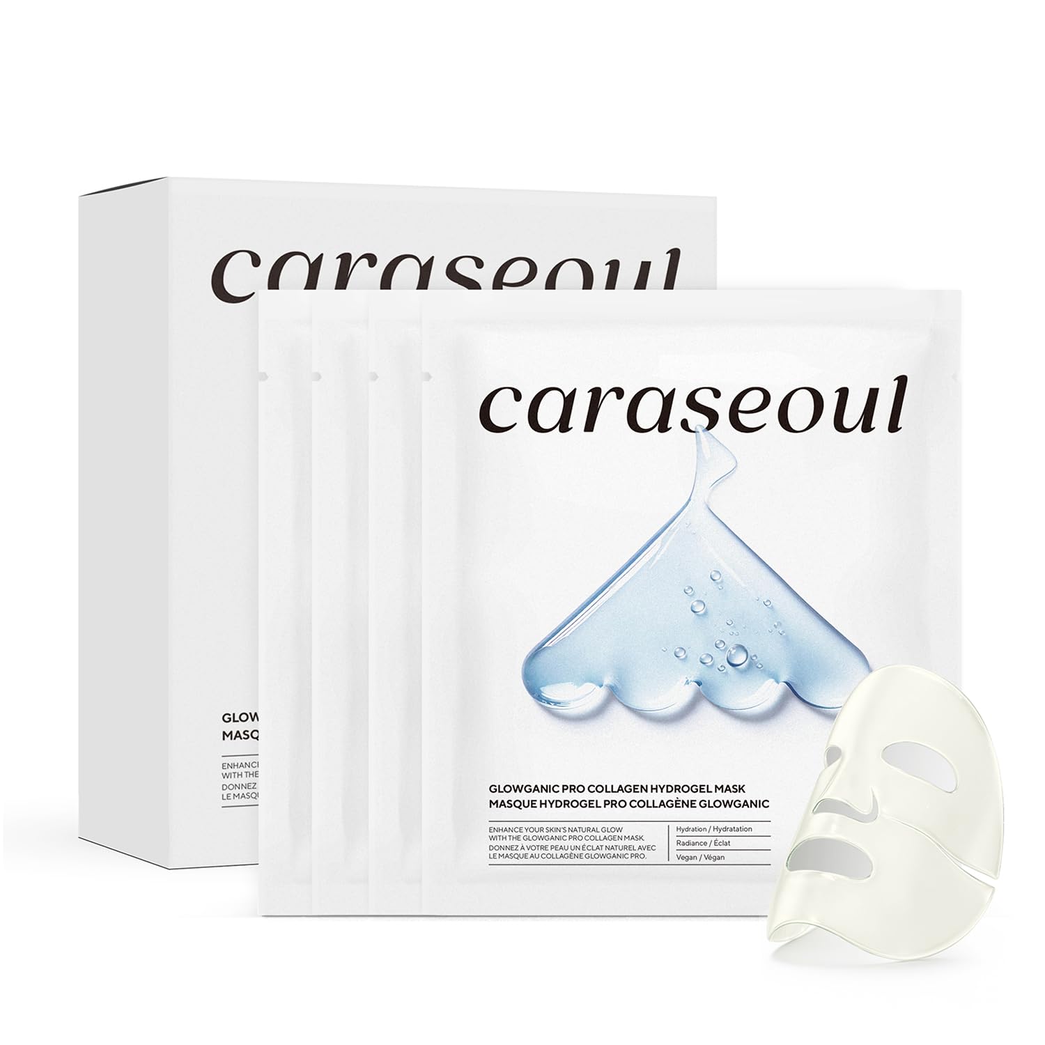caraseoul Glowganic Pro Colágeno Vegano Mascarilla Hidrogel [4 uds]