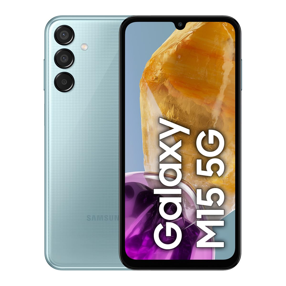 SAMSUNG Celular Galaxy M15 5G Azul Claro 4GB RAM 128GB, Nacional con Garantía