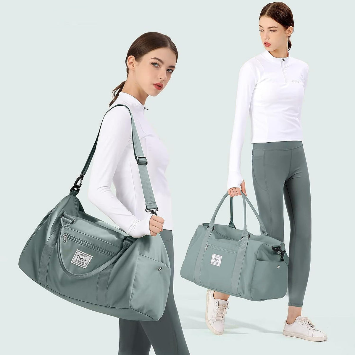 Bolsa Deportiva para el Gym con Compartimento para Zapatos y Bolsa de Agua Húmeda,Bolsas de Viaje para Hombre y Mujer,Ideal para Viajes, Entrenamiento, Yoga, Deportes