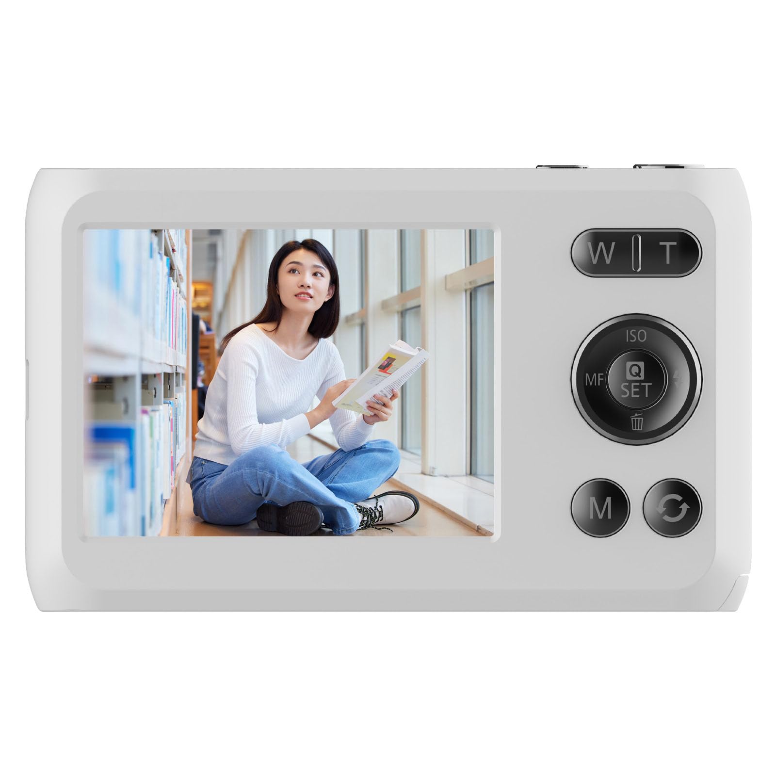 Cámara para niños de 48 MP, 16 x vídeo con estabilización de imagen de diseño ligero, para viajes al aire libre, eventos escolares, fotografía digital compacta