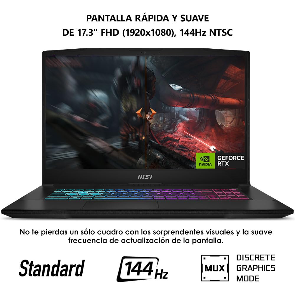 MSI Laptop Gaming Katana A17 | AI Ryzen 9-8945HS | Nvidia GeForce RTX4070 | 32GB RAM 1TB SSD |17.3" FHD | Teclado en español