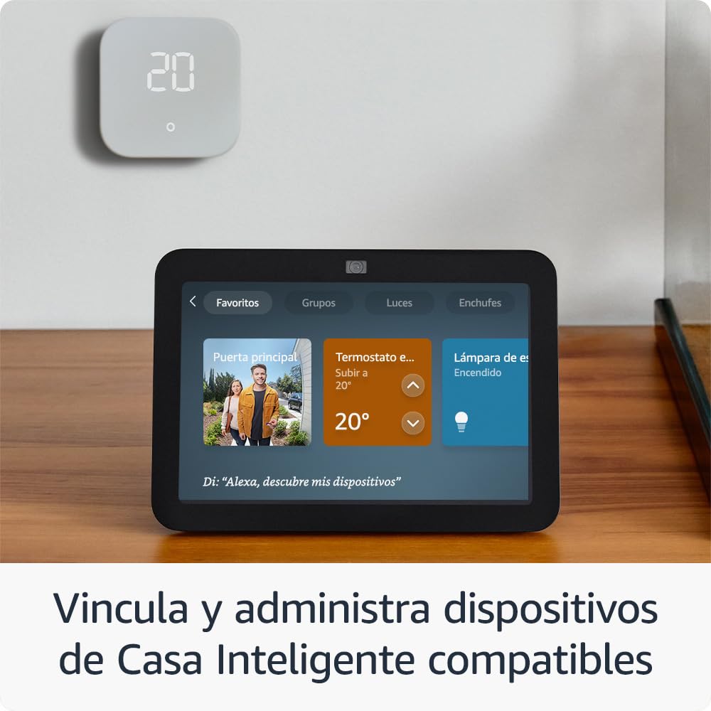 Amazon Echo Show 8 (3.ª generación), Con audio espacial, hub de Casa Inteligente y Alexa, Negro, con el Acceso Anticipado de Alexa+