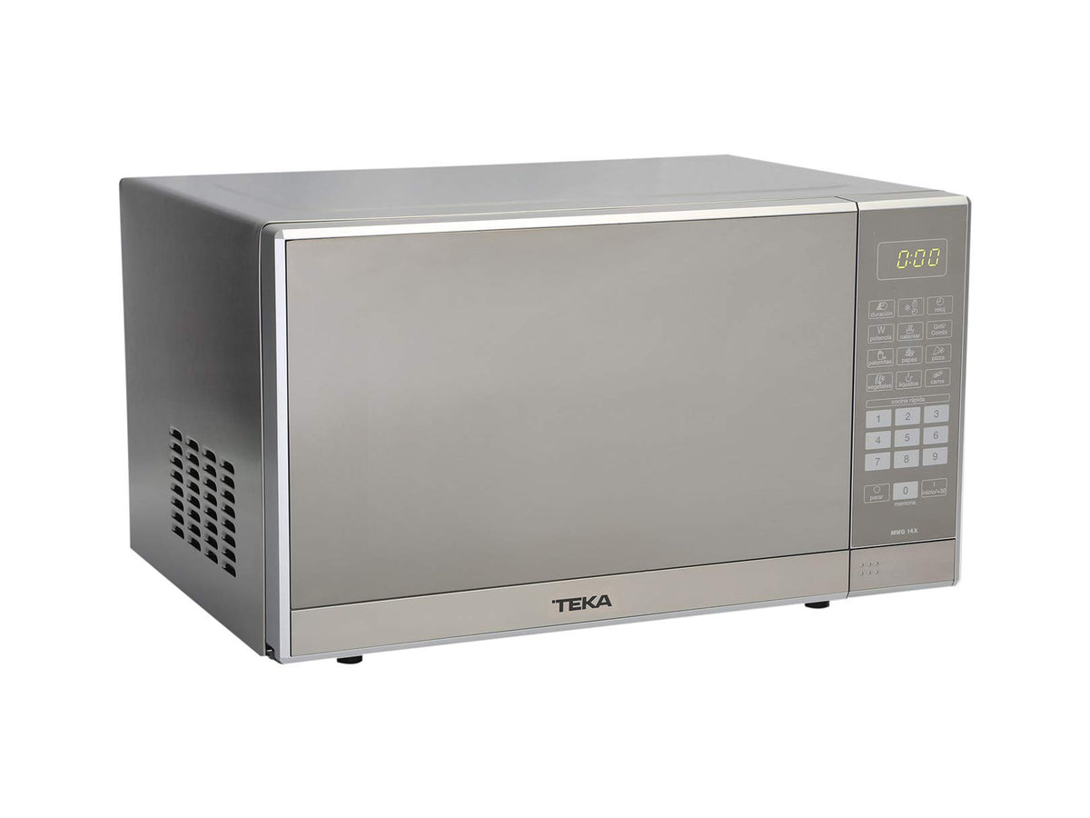 Horno de Microondas TEKA MARCA ALEMANA modelo MWG 1.4X con GRILL. Puerta reflex, interior de recubrimiento easy clean, bloqueo de seguridad para niños, descongelamiento autómatico. Display digital