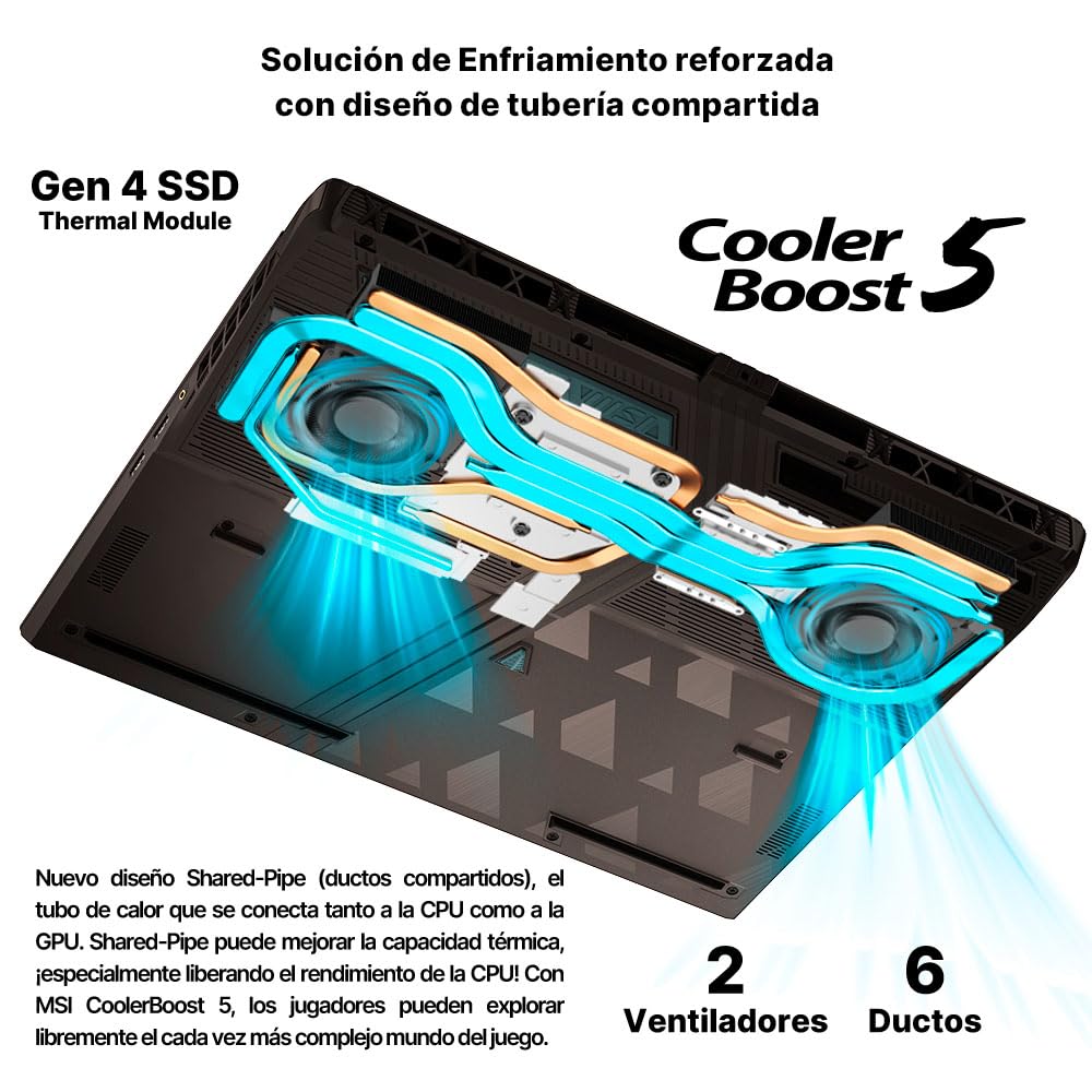 MSI Laptop Gaming Vector 16 HX AI NVIDIA GeForce RTX 5080 Intel® Core™ Ultra 9 275HX 16GB RAM 1TB SSD 16" QHD+240Hz/Teclado en español/2 años de garantía