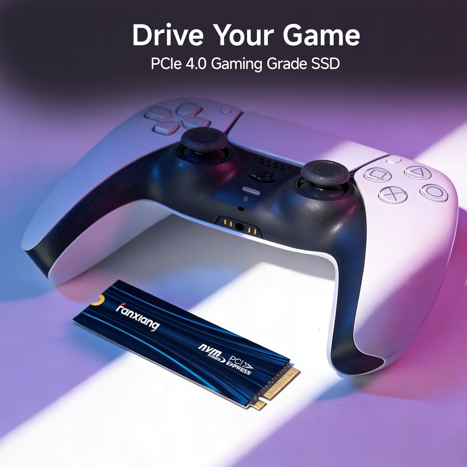 fanxiang Disco Duro SSD 4TB 2280 PCIe 4.0 Gaming SSD - hasta 7300MB/s, rápida disipación de Calor, Adecuado para entusiastas de PS5, Profesionales de TI (QLC)