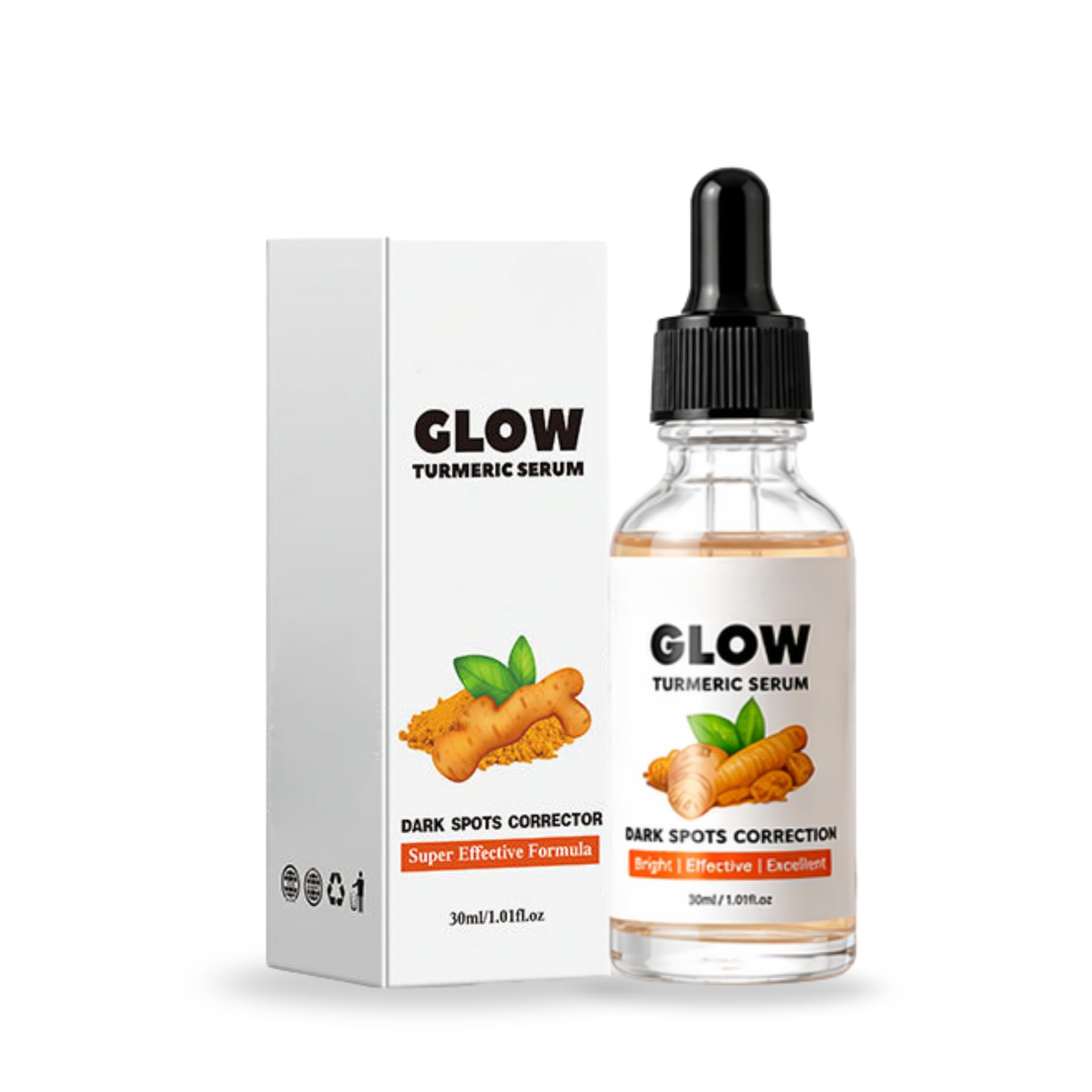 Serum Facial con Cúrcuma, Vitamina C y Niacinamide | Glycyrrhiza Uralensis | Apariencia de Piel Uniforme, Luminosidad y Textura efecto glass skin