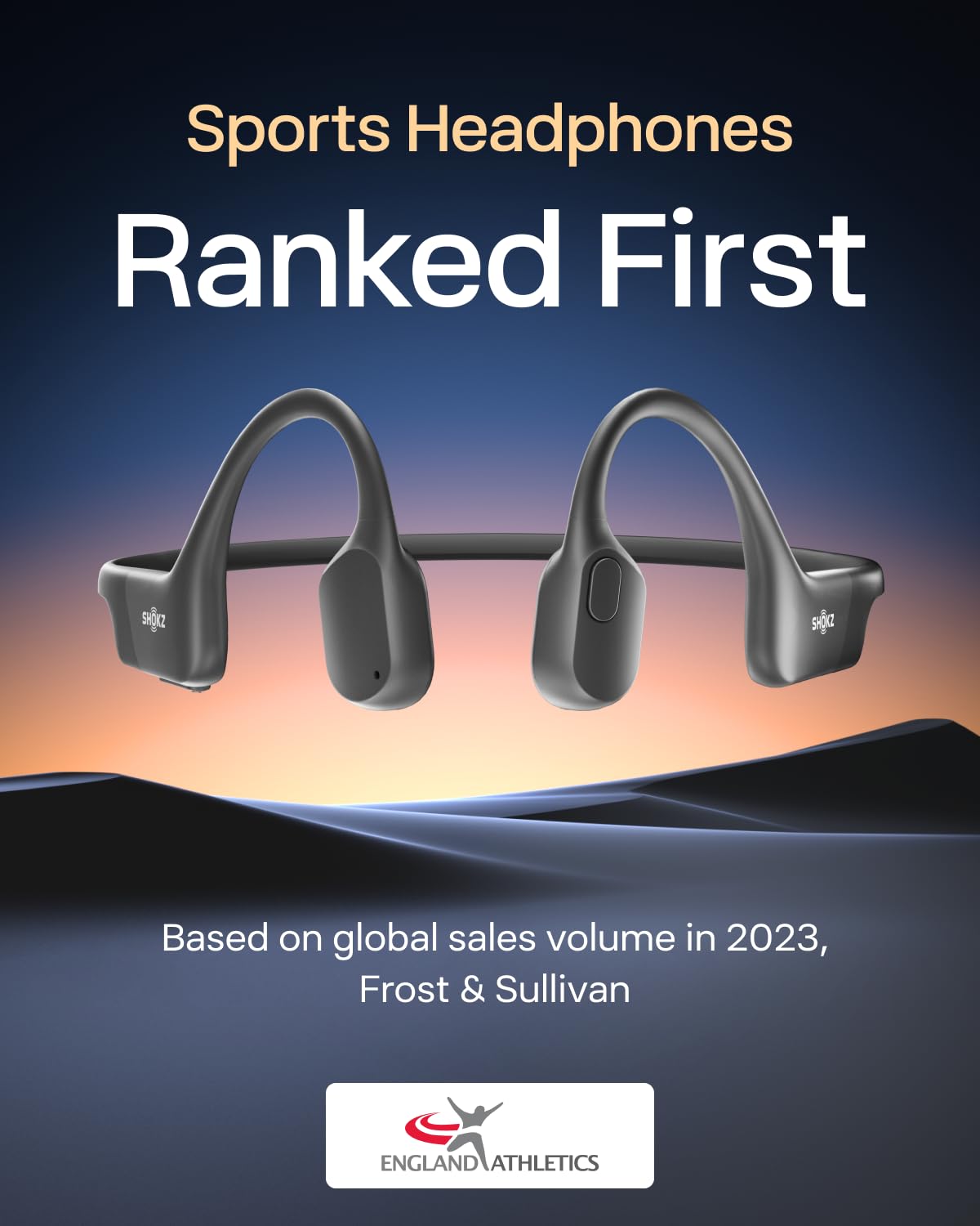 SHOKZ OpenRun Auriculares conducción ósea, audífinos Deportivos inalámbricos de oído Abierto con Bluetooth y micrófono, Open-Ear, Resistentes al Agua IP67 para Correr, USB-C, Negro
