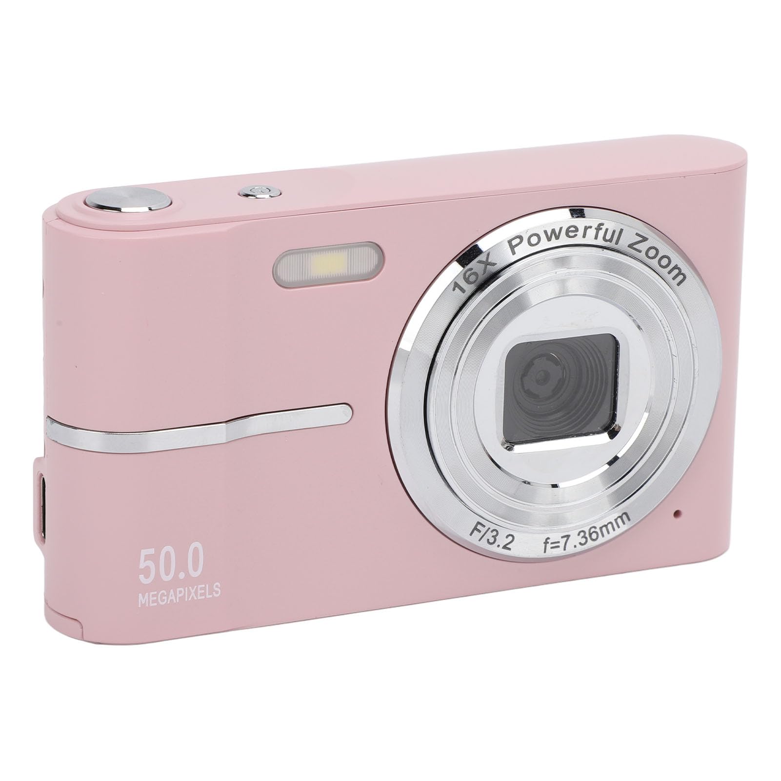Yunseity Cámara FHD 1080P, Pequeña Cámara Digital de Bolsillo con Enfoque Automático y Zoom 16X para Viajes (Pink)